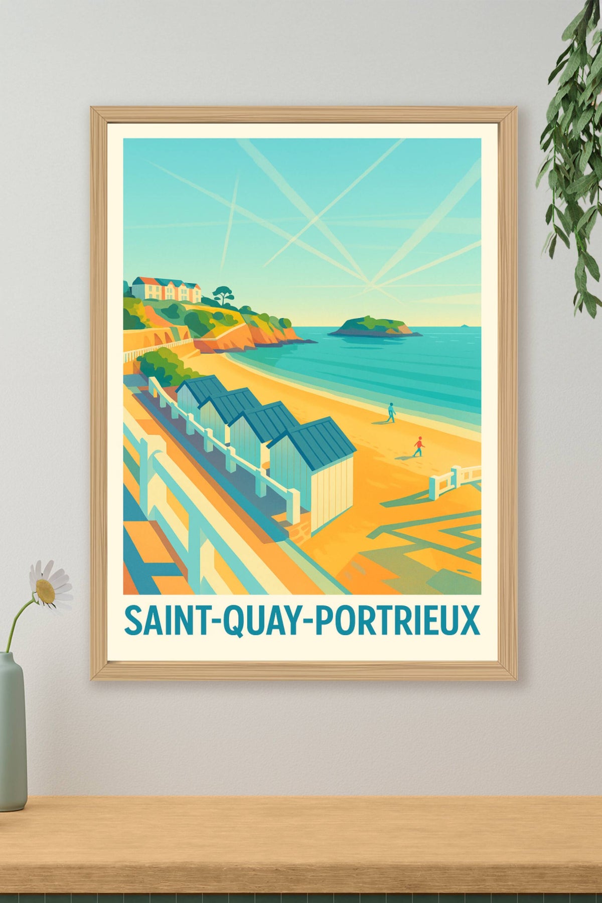 Affiche Saint-Quay-Portrieux — Évasion côtière et douceur de vivre · poster d'art de Saint-Quay-Portrieux