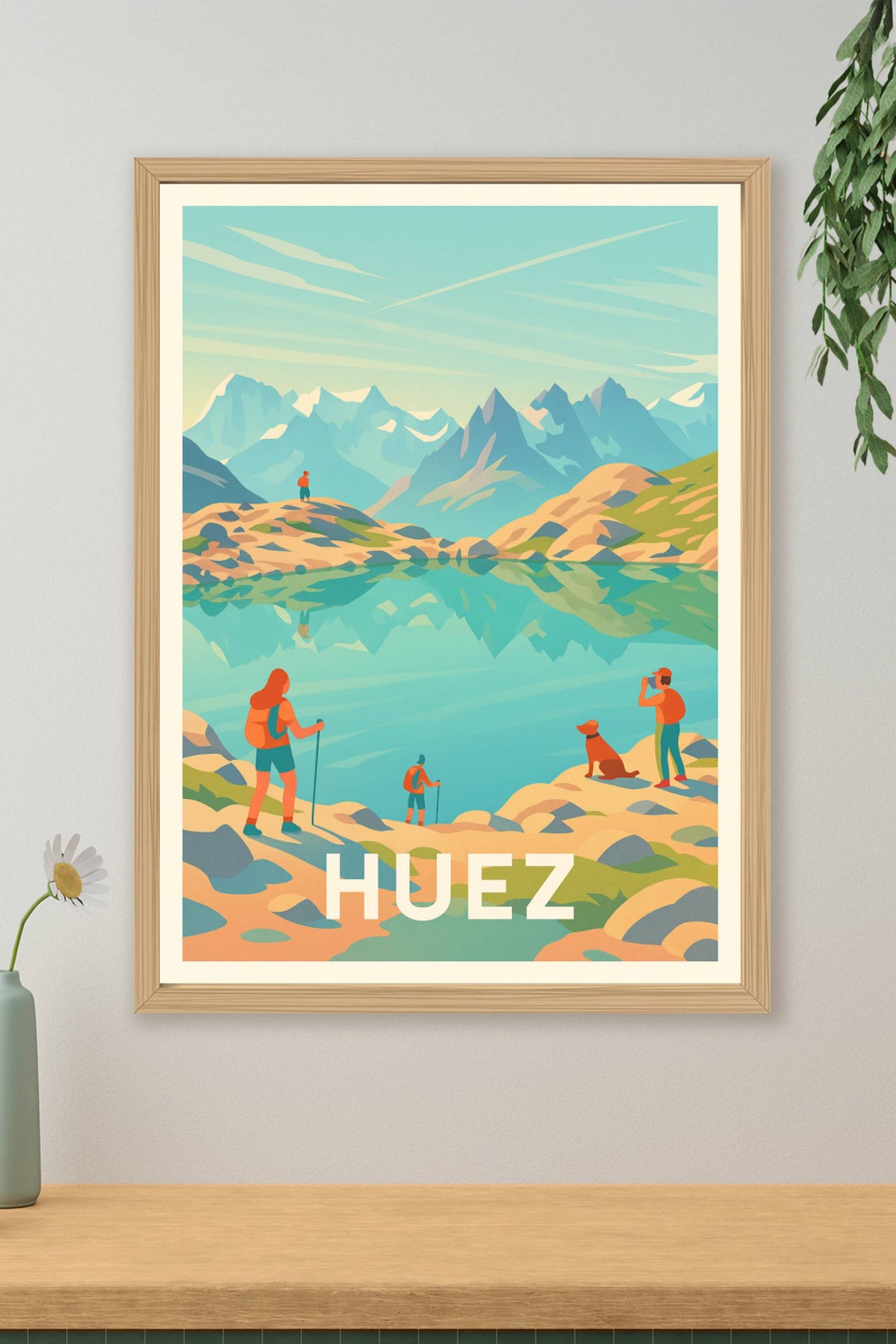 Affiche Huez — Évasion et Nature en Montagne · poster d'art de Huez