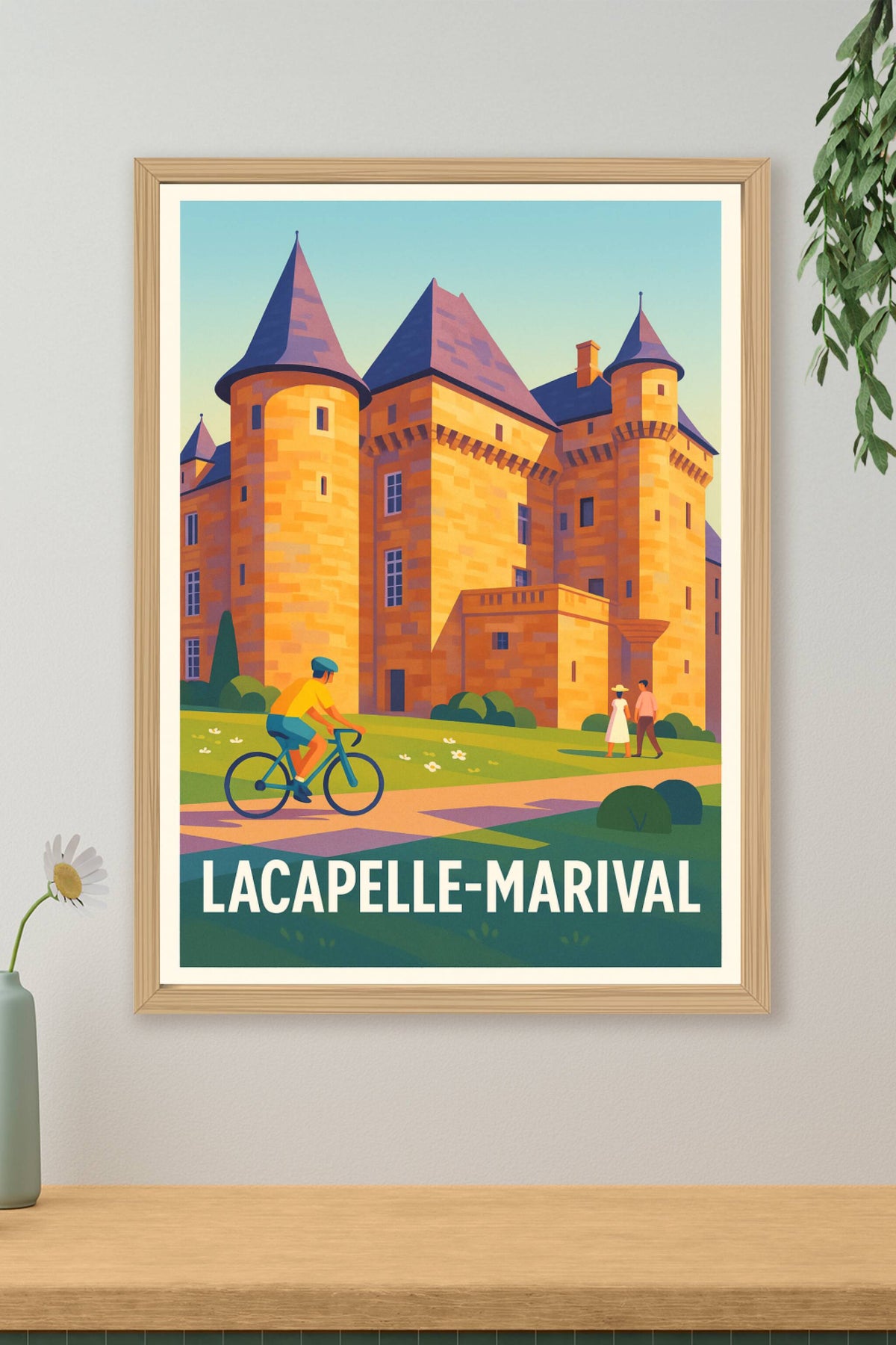 Affiche Lacapelle-Marival — Charme historique et nature paisible · poster d'art de Lacapelle-Marival