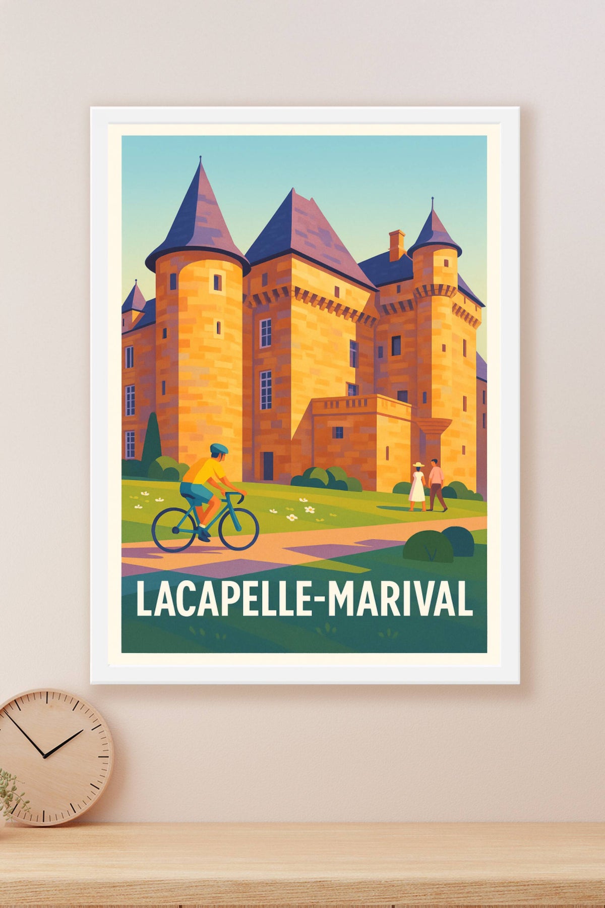 Affiche Lacapelle-Marival — Charme historique et nature paisible · poster d'art de Lacapelle-Marival
