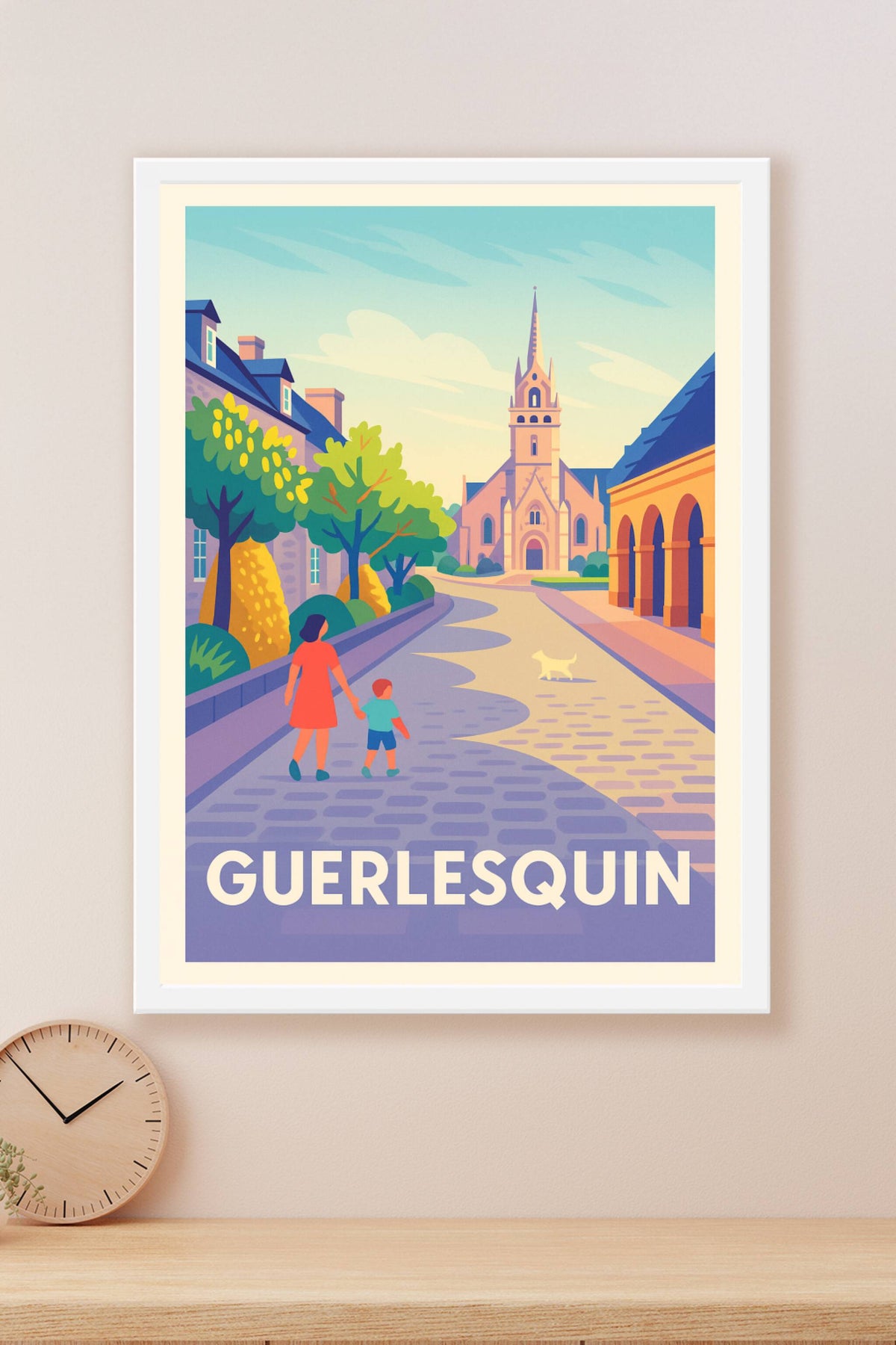 Affiche Guerlesquin — Charme et sérénité bretonne · poster d'art de Guerlesquin