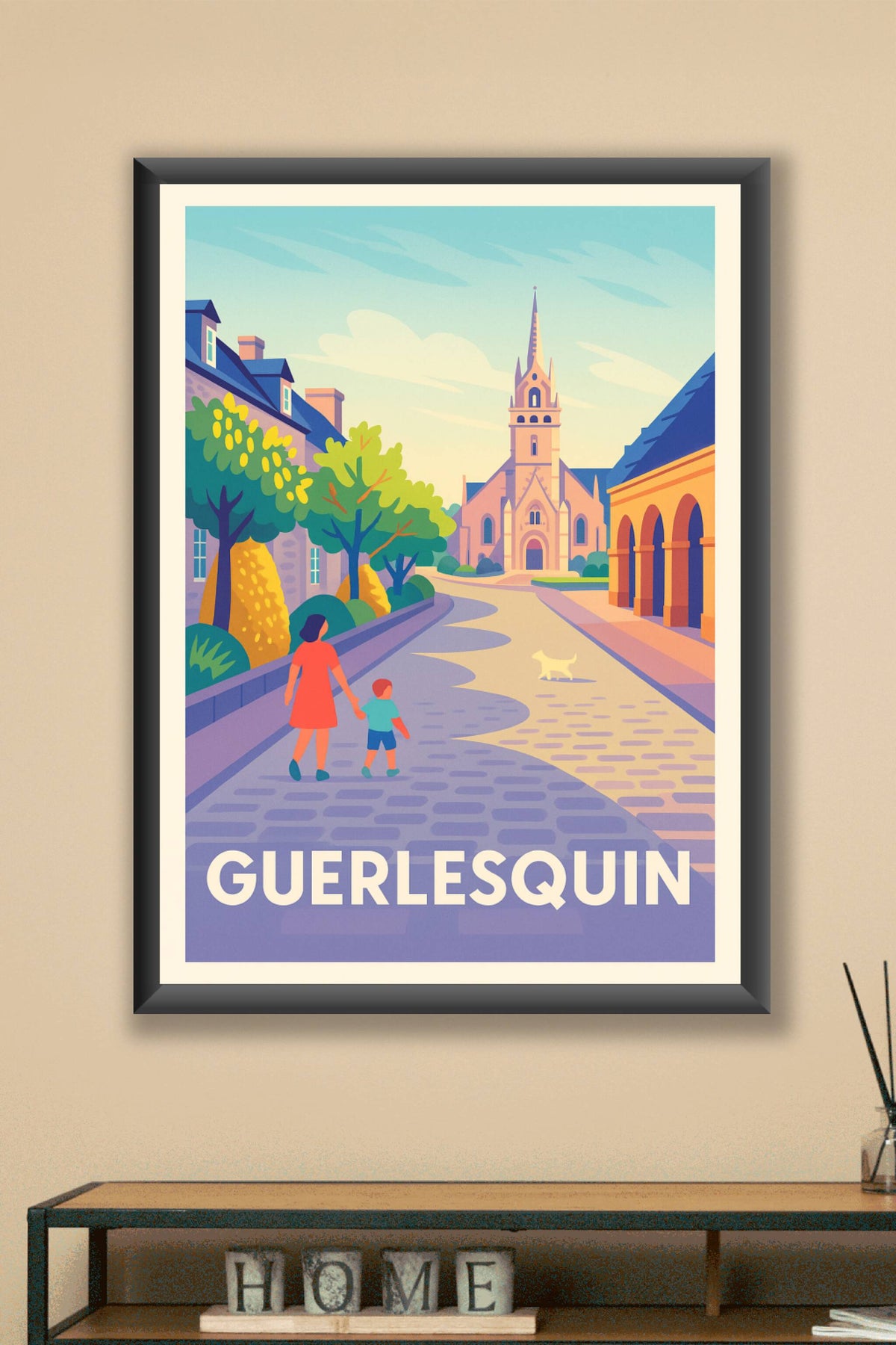 Affiche Guerlesquin — Charme et sérénité bretonne · poster d'art de Guerlesquin