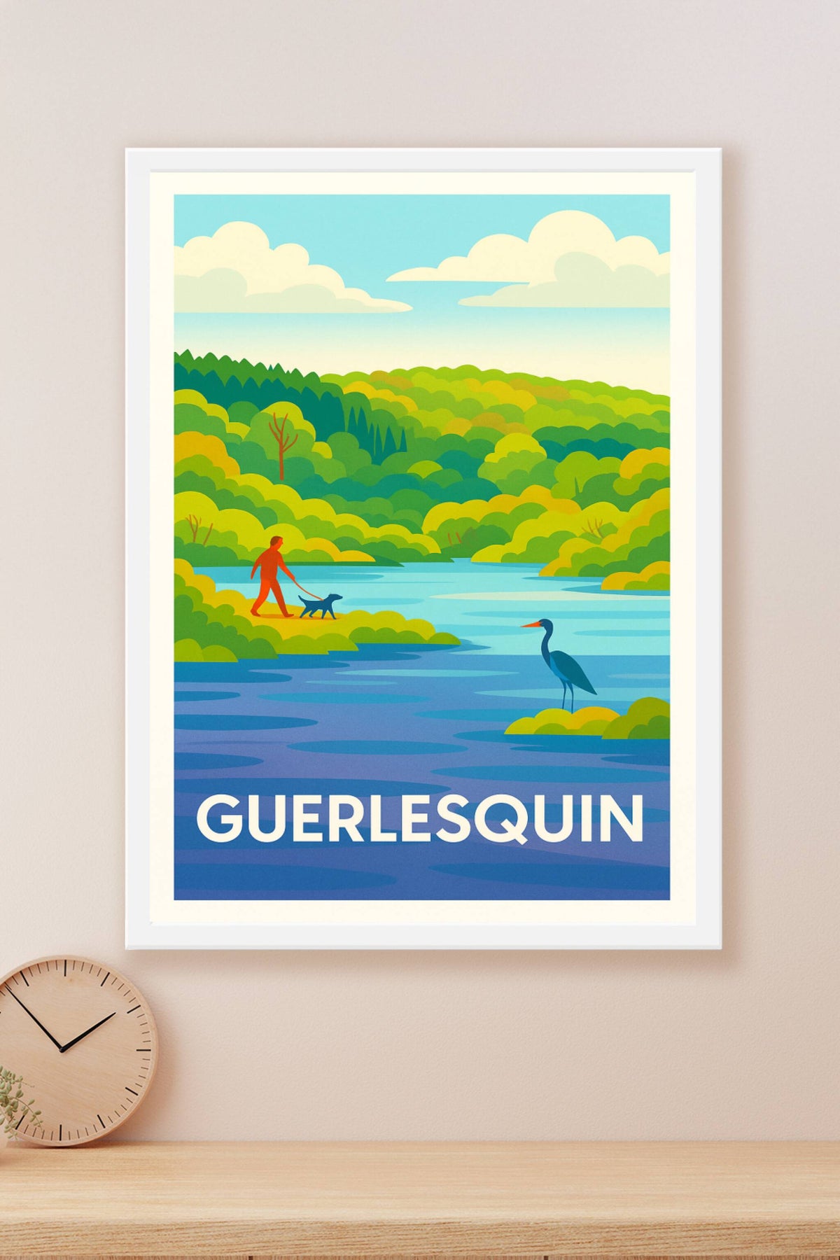 Affiche Guerlesquin — Promenade au cœur de la nature bretonne · poster d'art de Guerlesquin