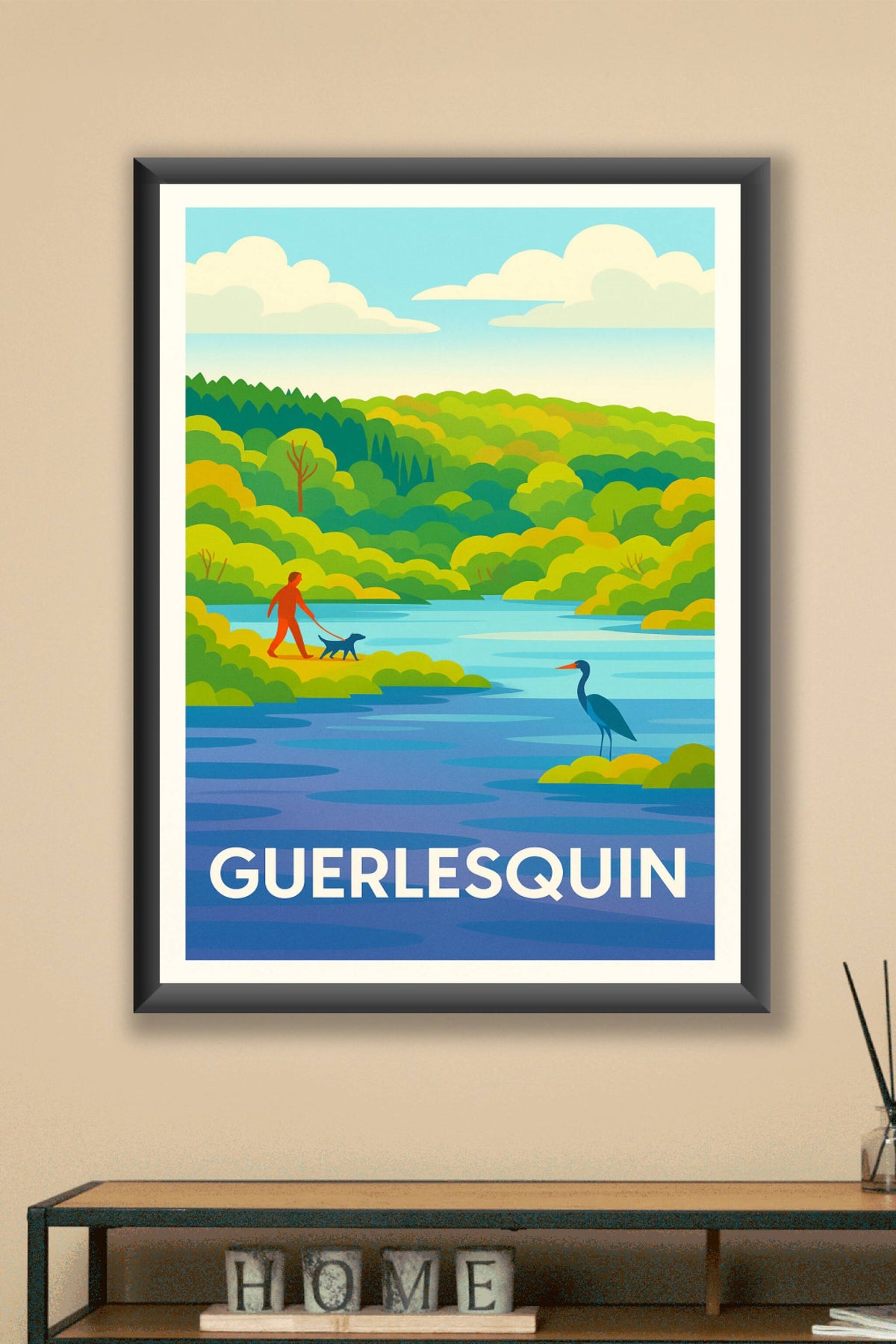 Affiche Guerlesquin — Promenade au cœur de la nature bretonne · poster d'art de Guerlesquin