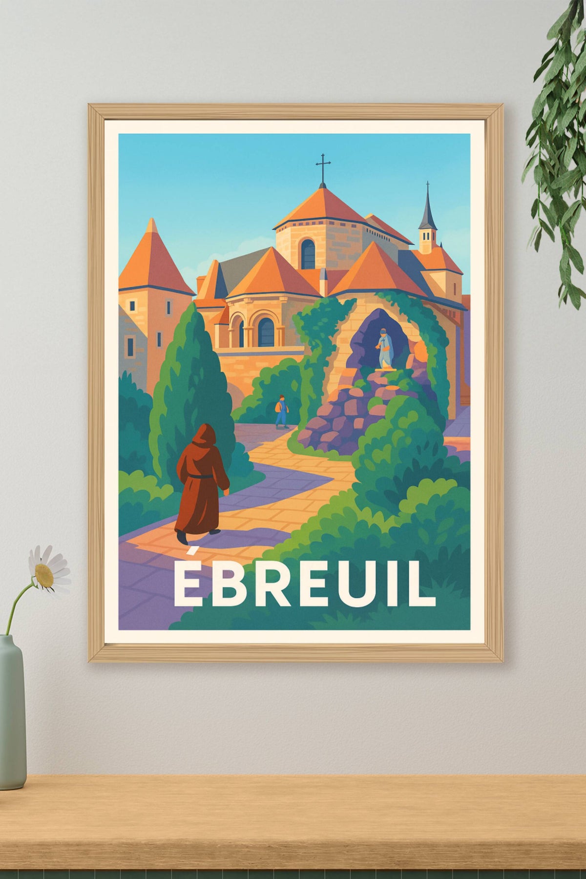 Affiche Ébreuil — Escapade spirituelle au cœur du patrimoine · poster d'art de Ébreuil