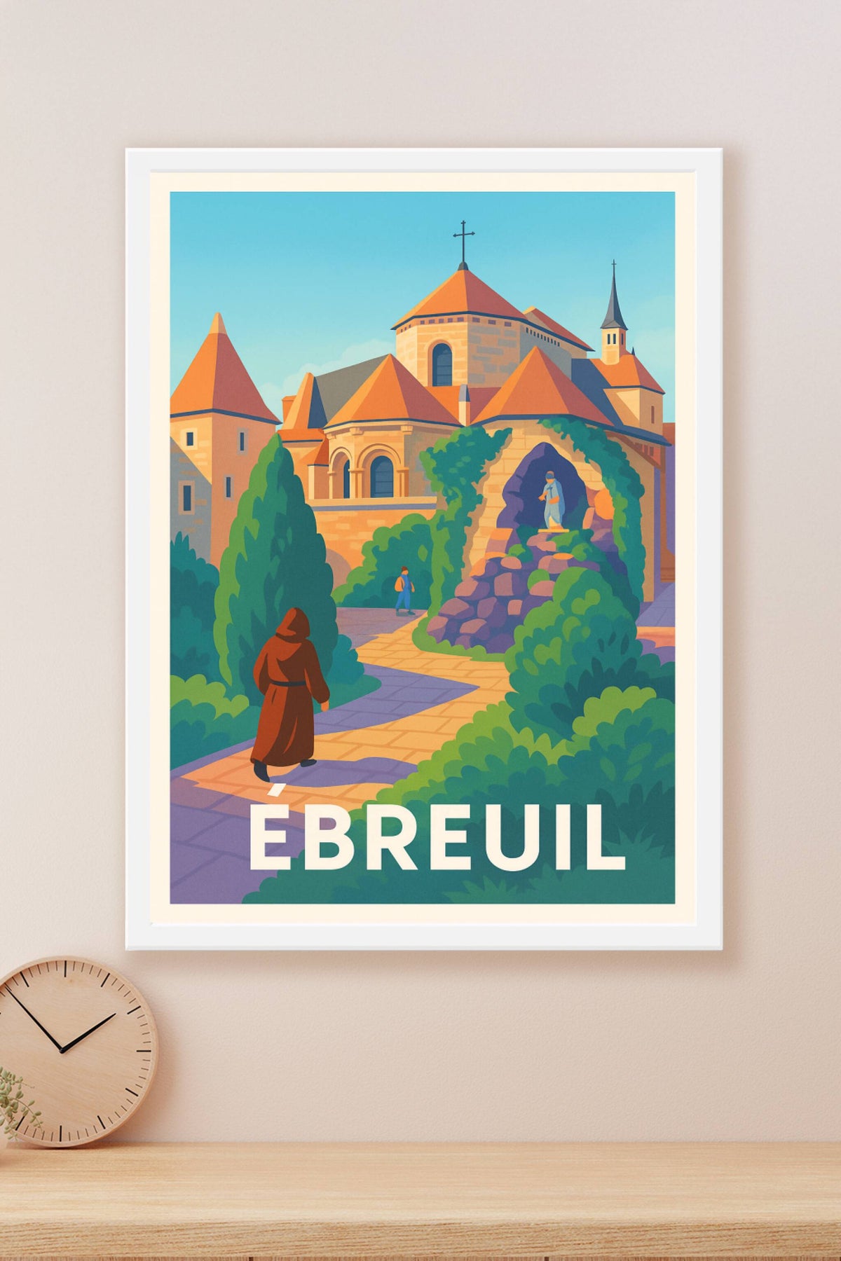 Affiche Ébreuil — Escapade spirituelle au cœur du patrimoine · poster d'art de Ébreuil