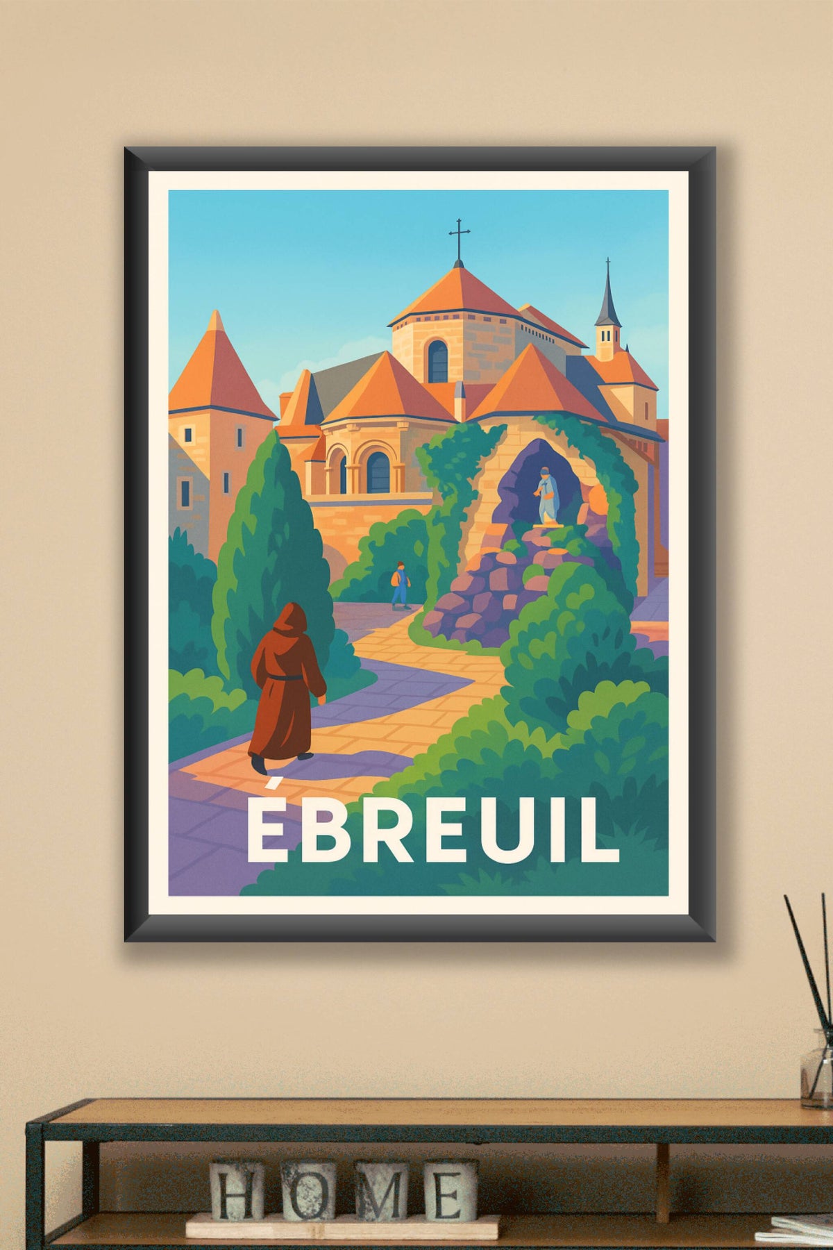 Affiche Ébreuil — Escapade spirituelle au cœur du patrimoine · poster d'art de Ébreuil