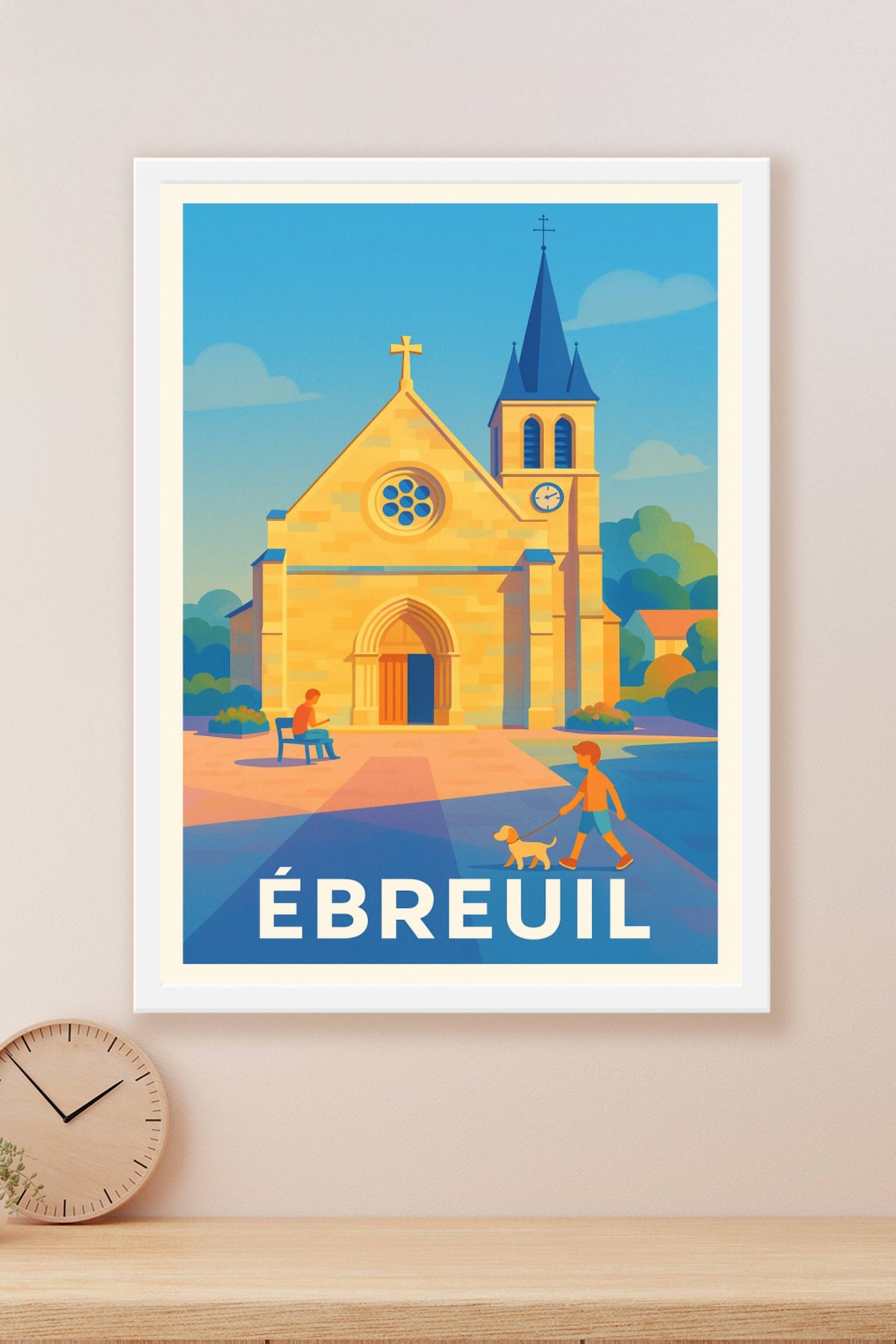 Affiche Ébreuil — Tranquillité et charme d'un village au cœur de l'Auvergne · poster d'art de Ébreuil