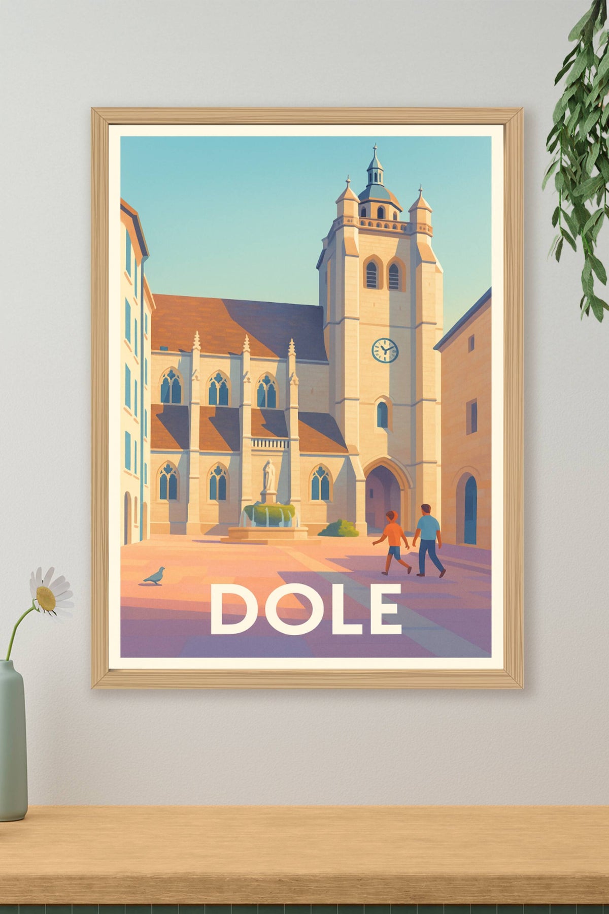Affiche Dole — Charme et sérénité au cœur de la cité historique · poster d'art de Dole