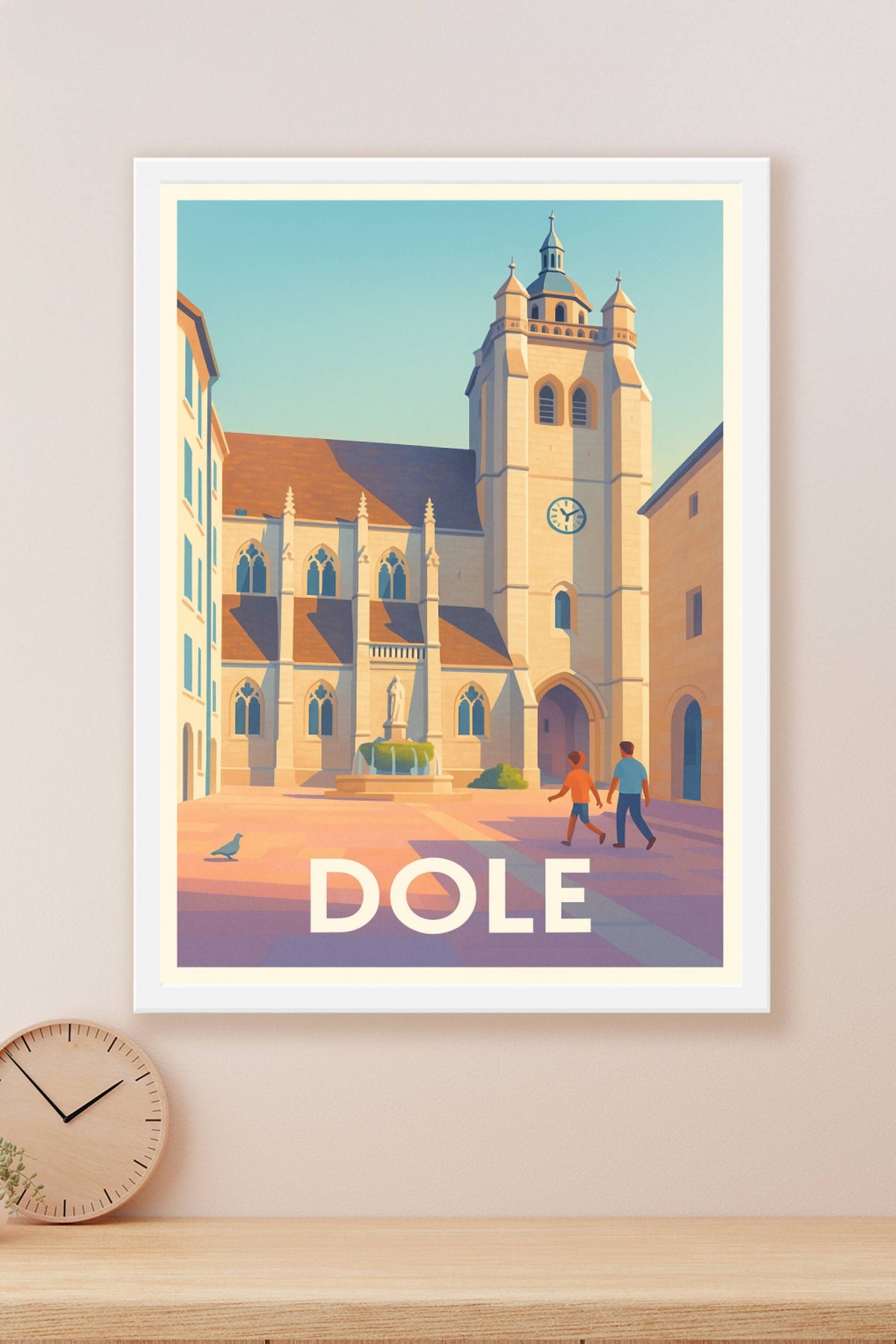 Affiche Dole — Charme et sérénité au cœur de la cité historique · poster d'art de Dole