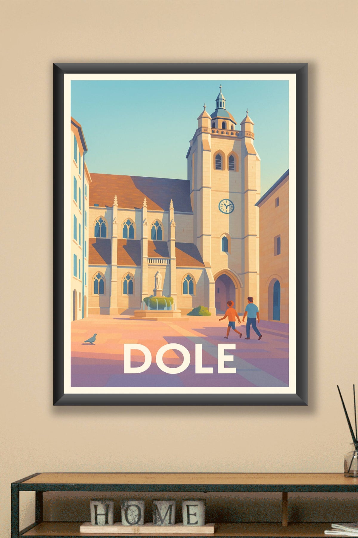 Affiche Dole — Charme et sérénité au cœur de la cité historique · poster d'art de Dole