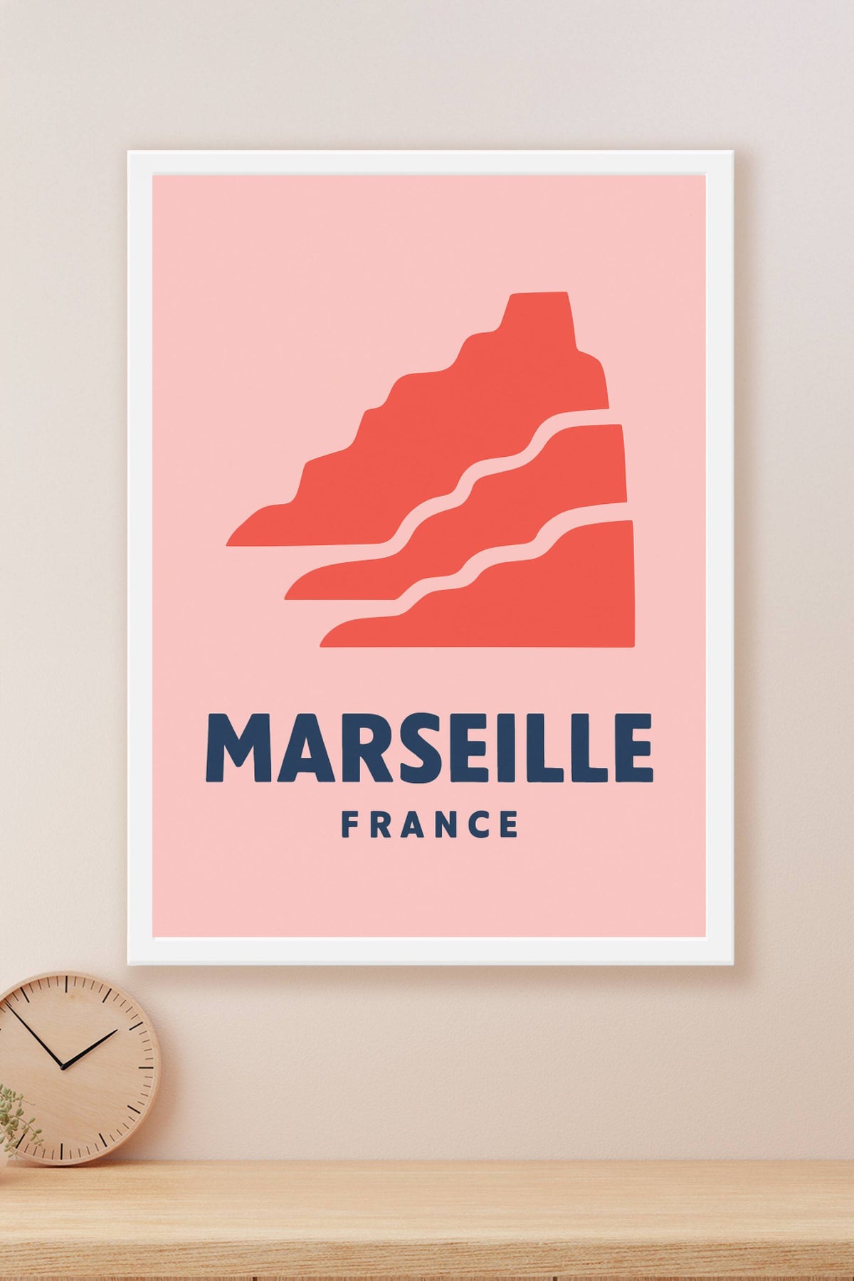 Affiche Marseille — Design minimaliste et élégance méditerranéenne · poster d'art de Marseille