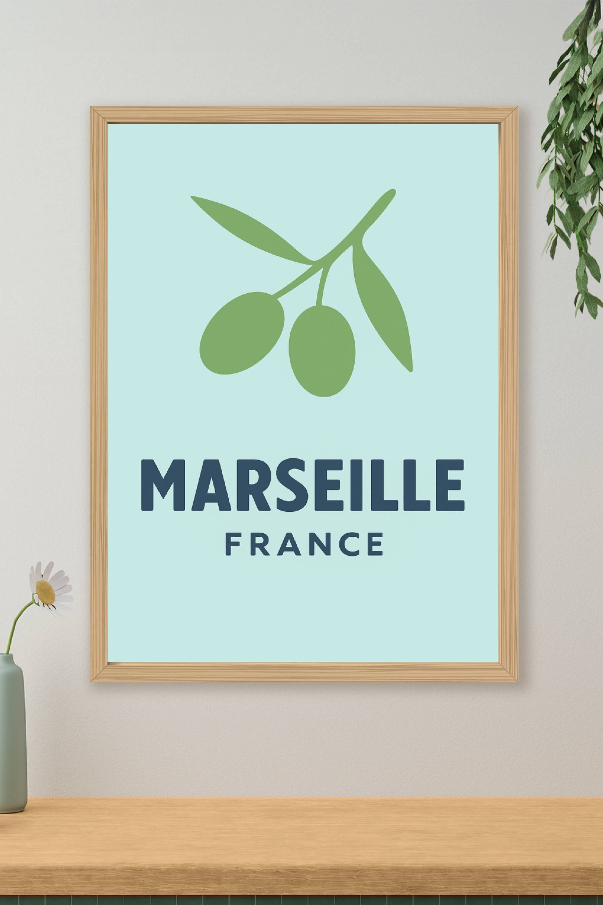 Affiche de Marseille - L'essence méditerranéenne en affichette élégante