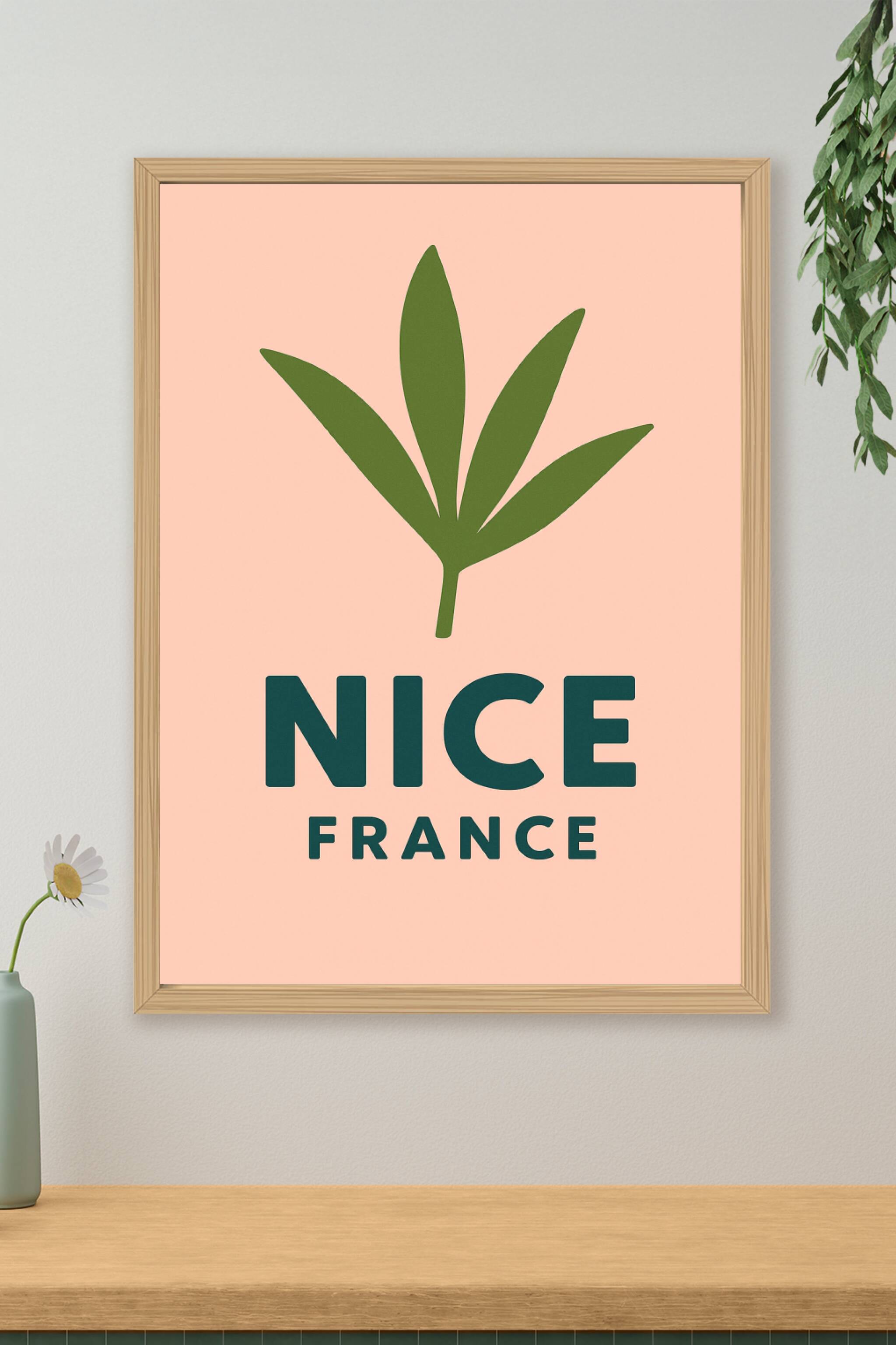 Affiche de Nice - Élégance et nature azuréenne