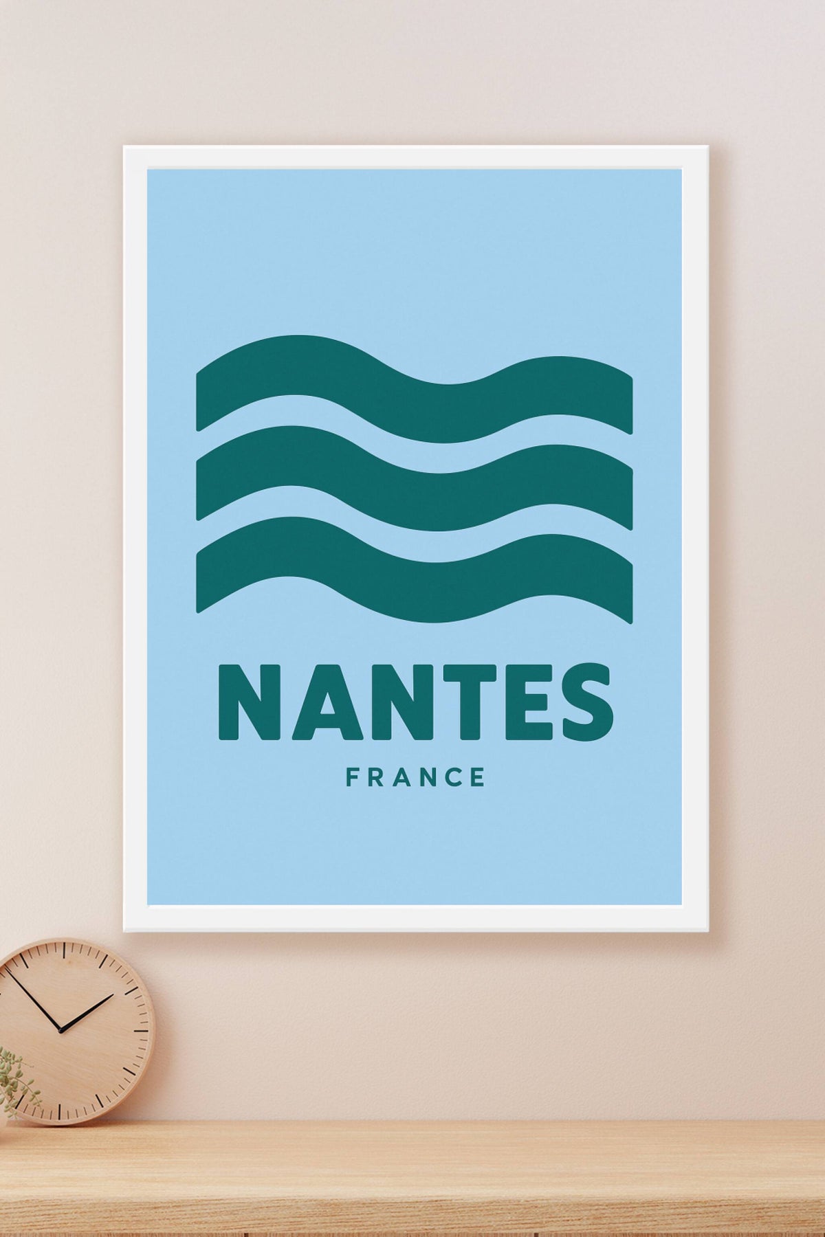Affiche Nantes — Élégance flottante et modernité graphique · poster d'art de Nantes