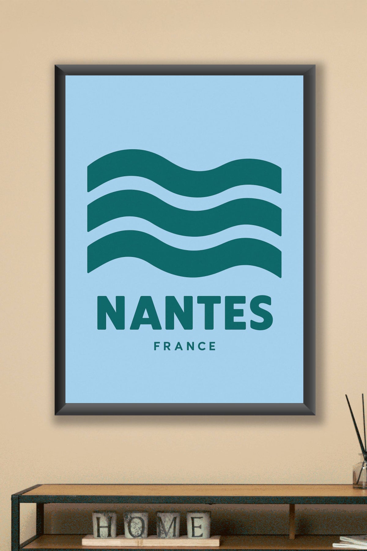 Affiche Nantes — Élégance flottante et modernité graphique · poster d'art de Nantes