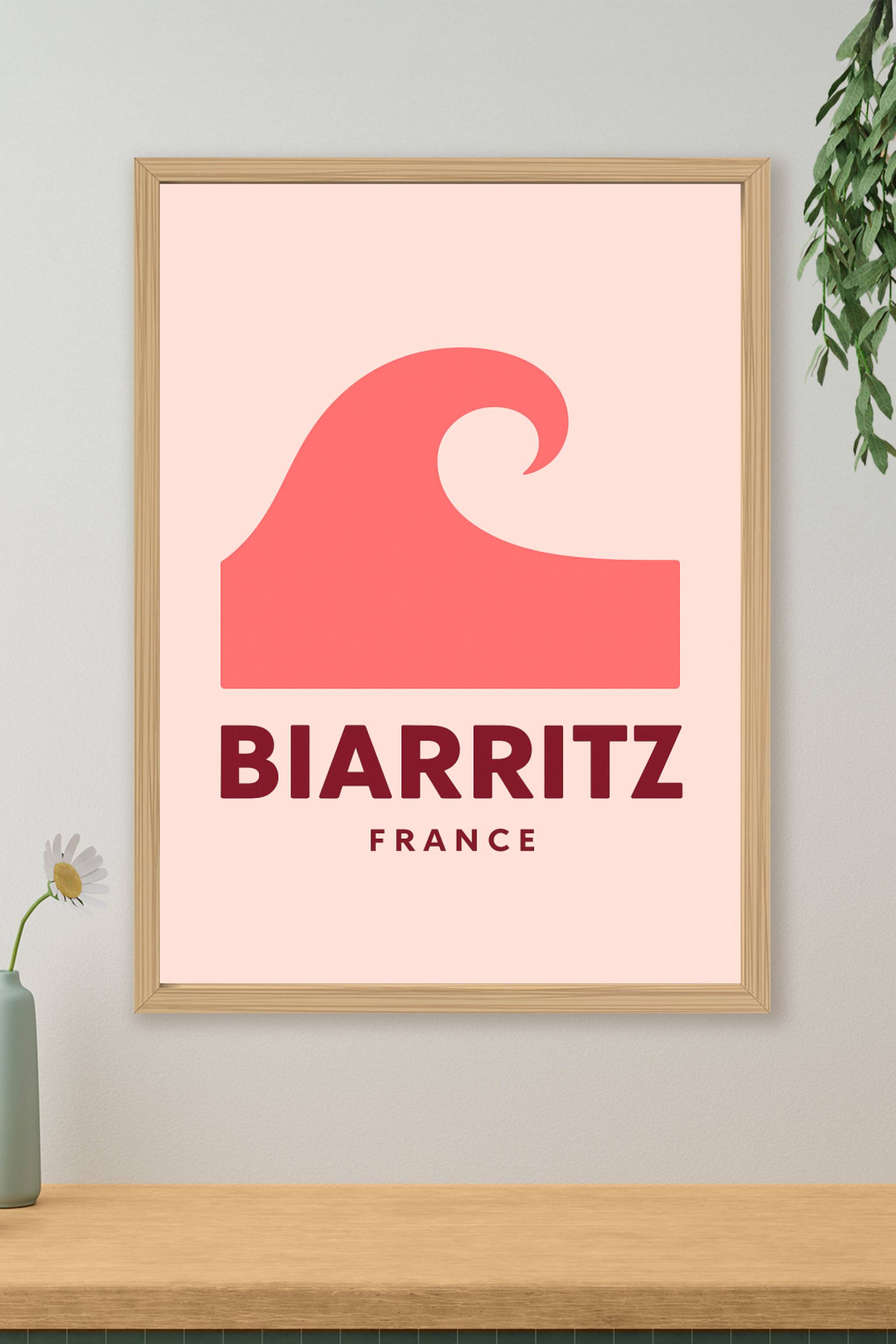 Affiche de Biarritz - L'élégance des vagues atlantiques