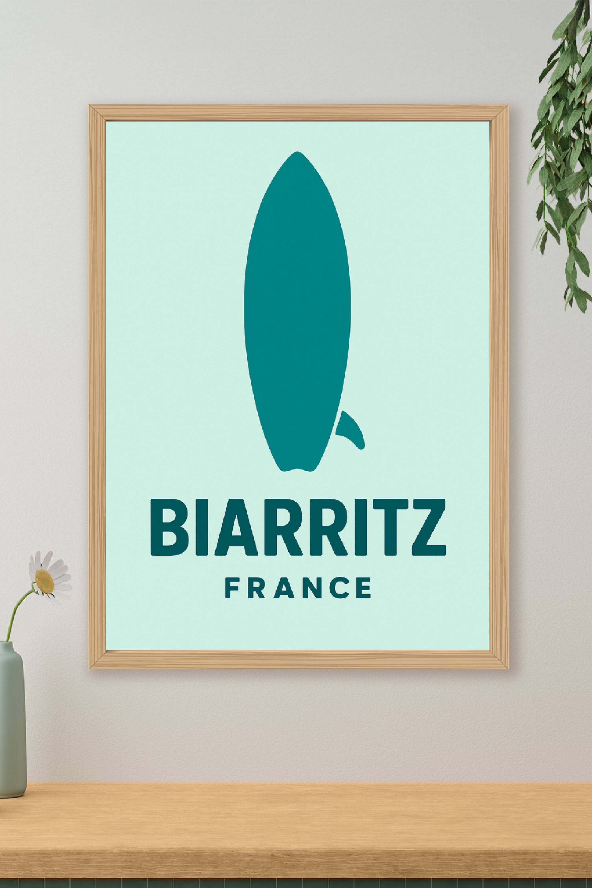 Affiche de Biarritz - L'Esprit Surf Côte Basque
