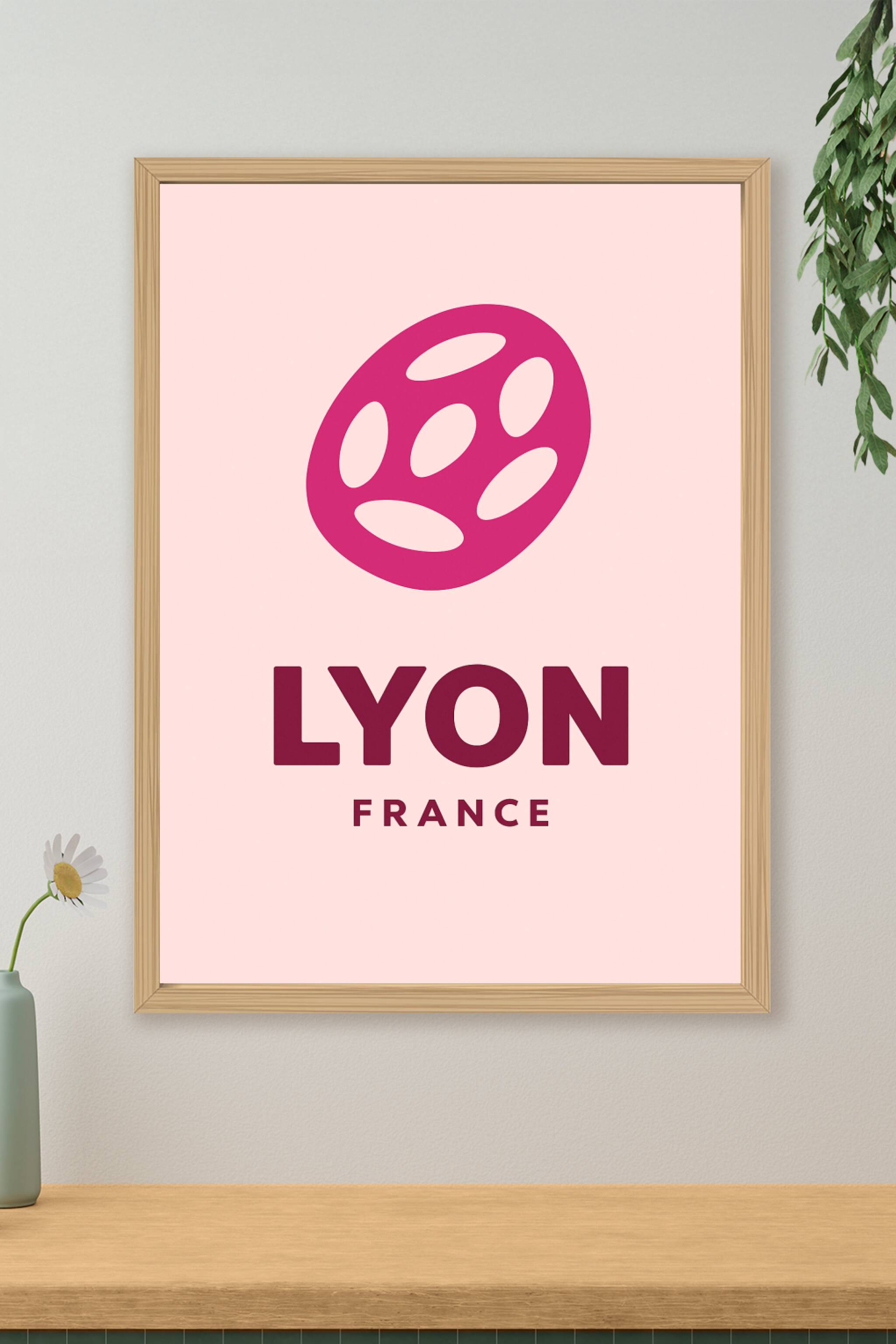 Affiche de Lyon - Élégance et modernité en design minimaliste