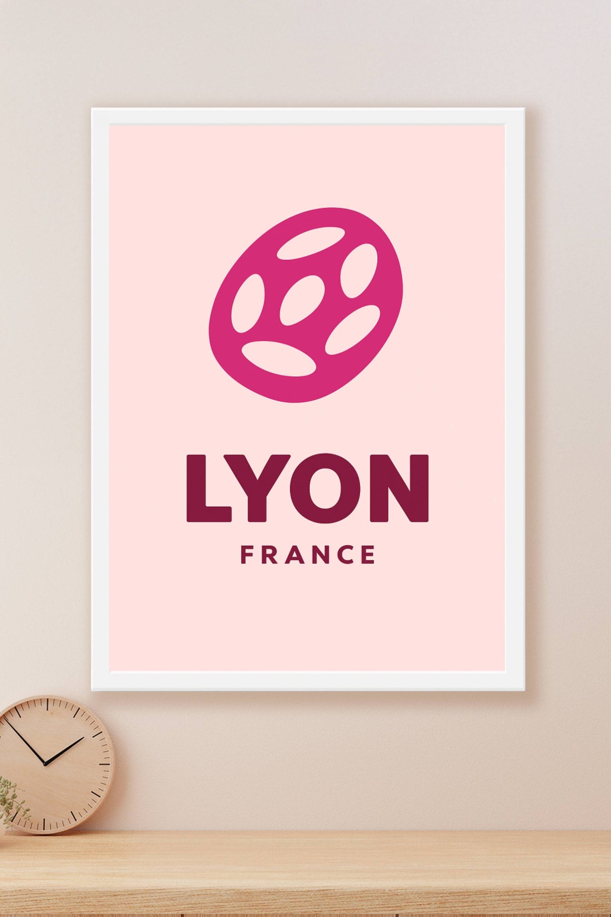Affiche Lyon — Élégance et modernité en design minimaliste · poster d'art de Lyon