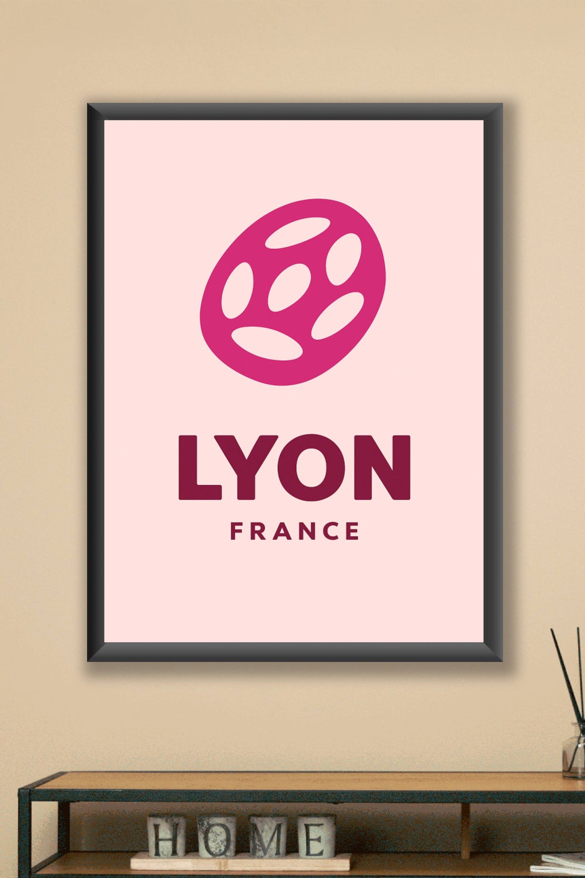 Affiche Lyon — Élégance et modernité en design minimaliste · poster d'art de Lyon