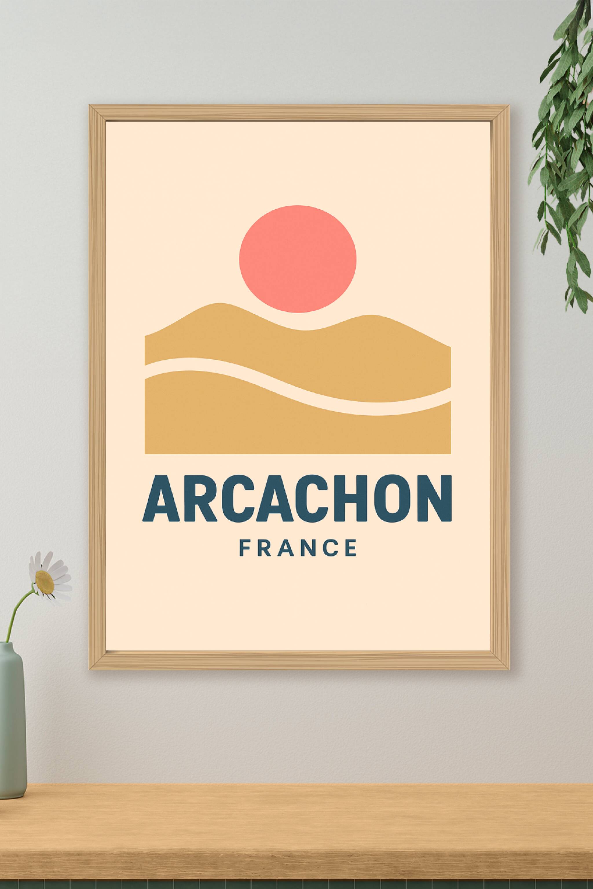 Affiche de Arcachon - Minimalisme et Sérénité Côtière