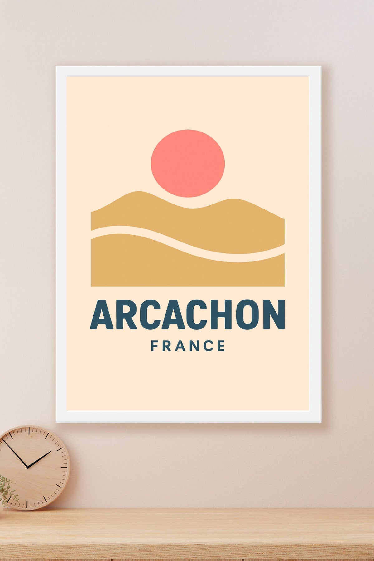 Affiche Arcachon — Minimalisme et Sérénité Côtière · poster d'art de Arcachon