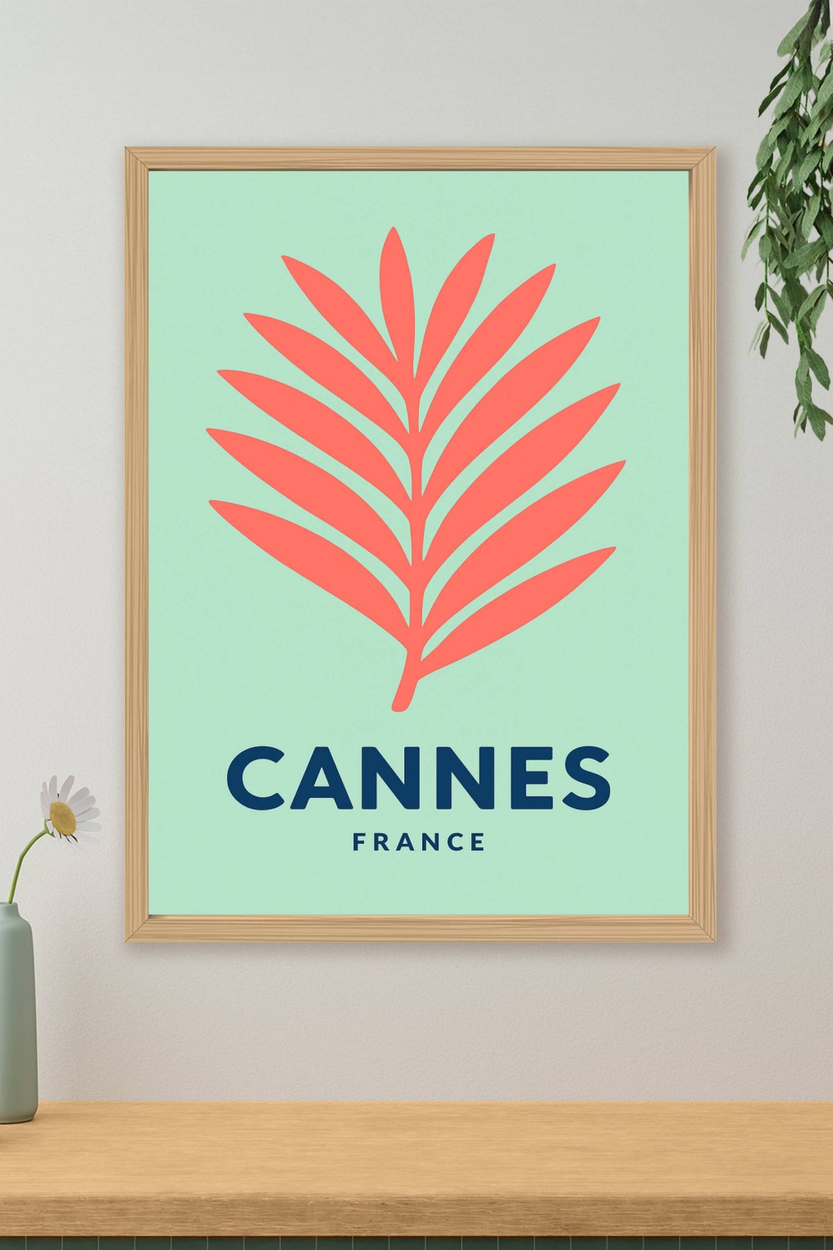 Affiche Cannes — Élégance et simplicité sur la Côte d'Azur · poster d'art de Cannes