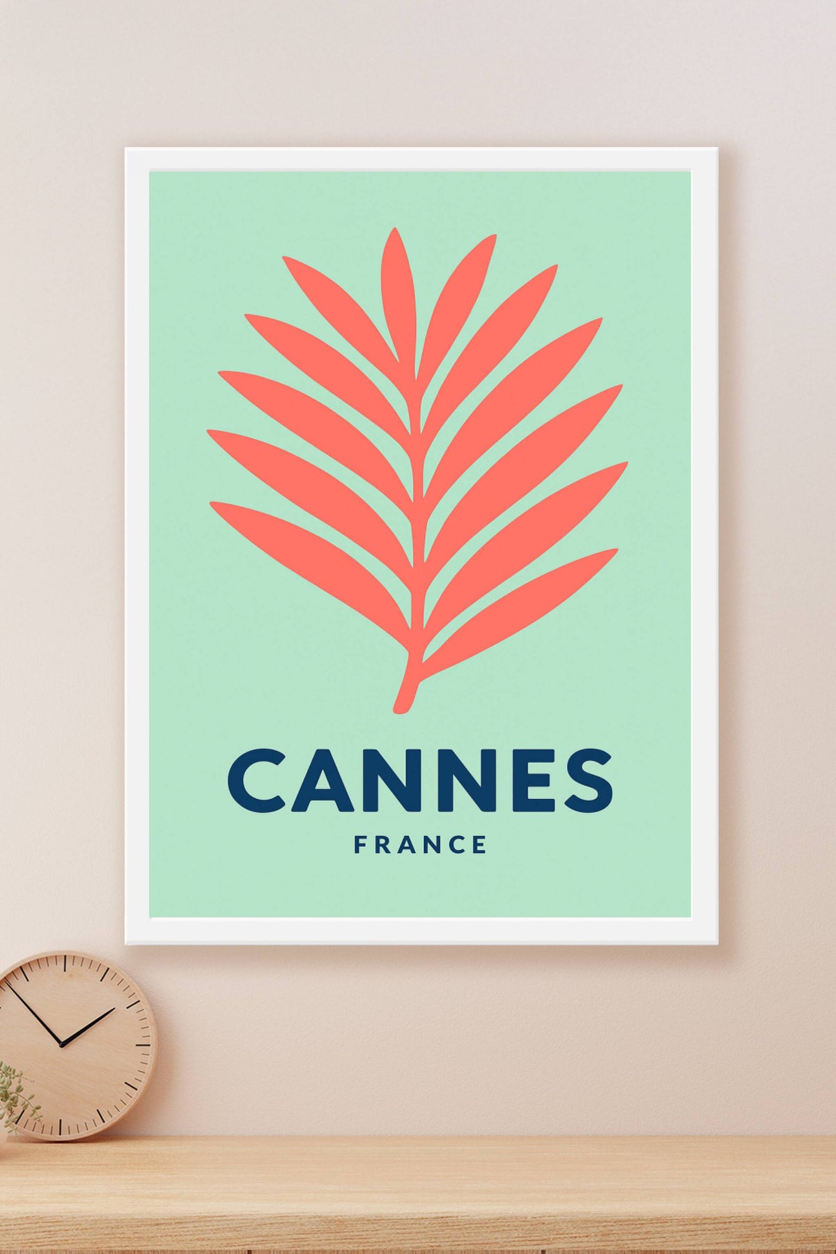 Affiche Cannes — Élégance et simplicité sur la Côte d'Azur · poster d'art de Cannes