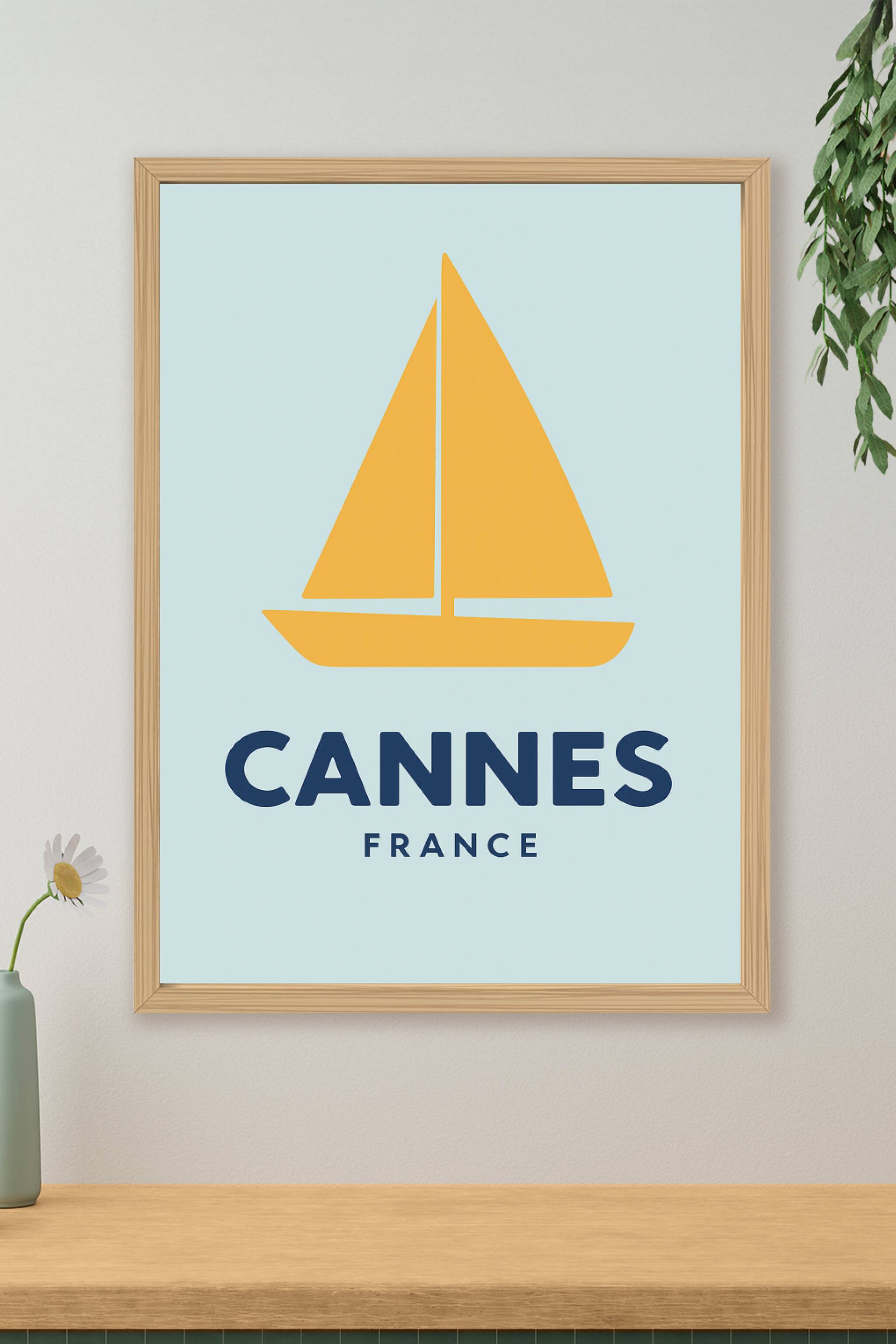 Affiche de Cannes - L'élégance nautique de la Côte d'Azur