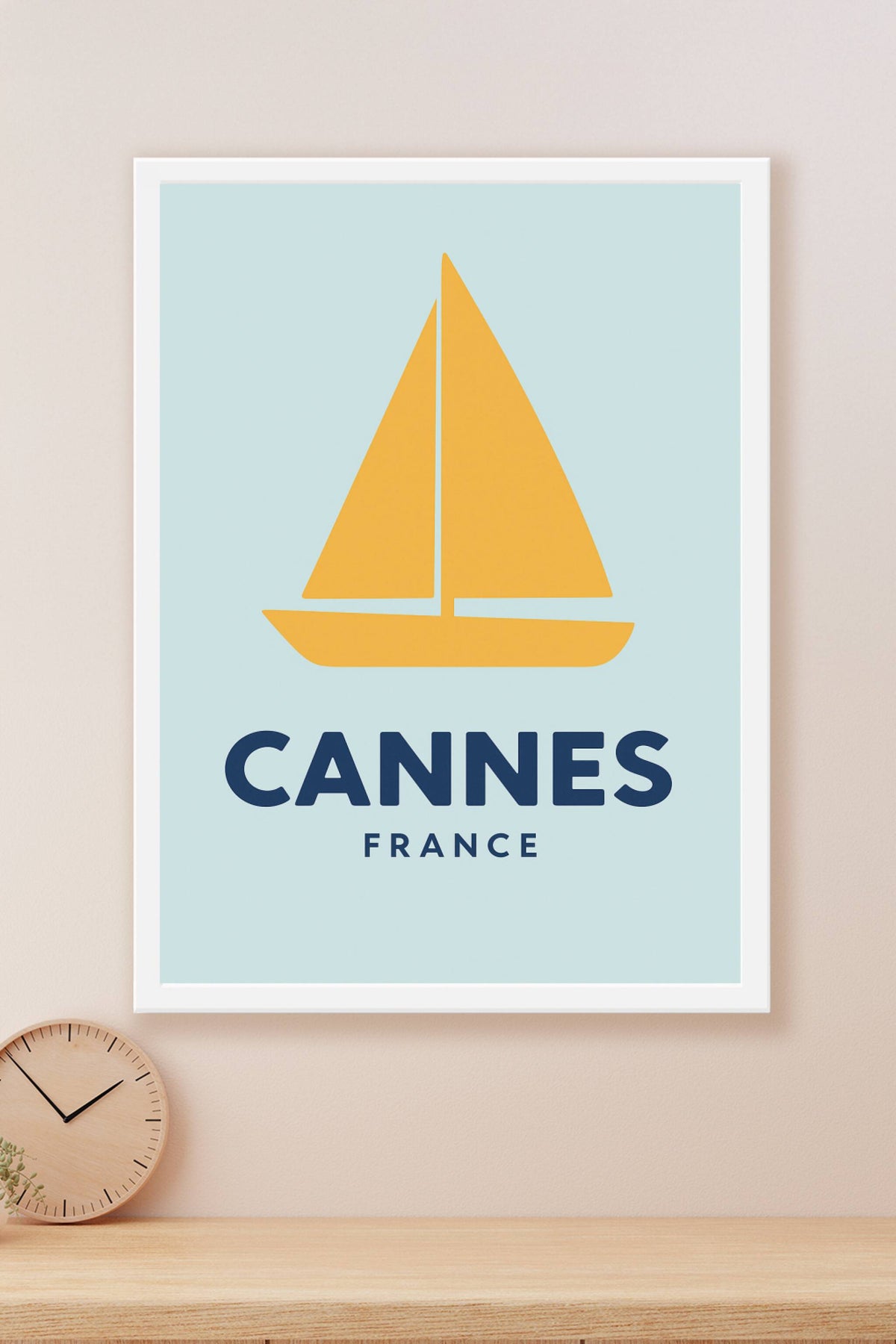 Affiche Cannes — L'élégance nautique de la Côte d'Azur · poster d'art de Cannes