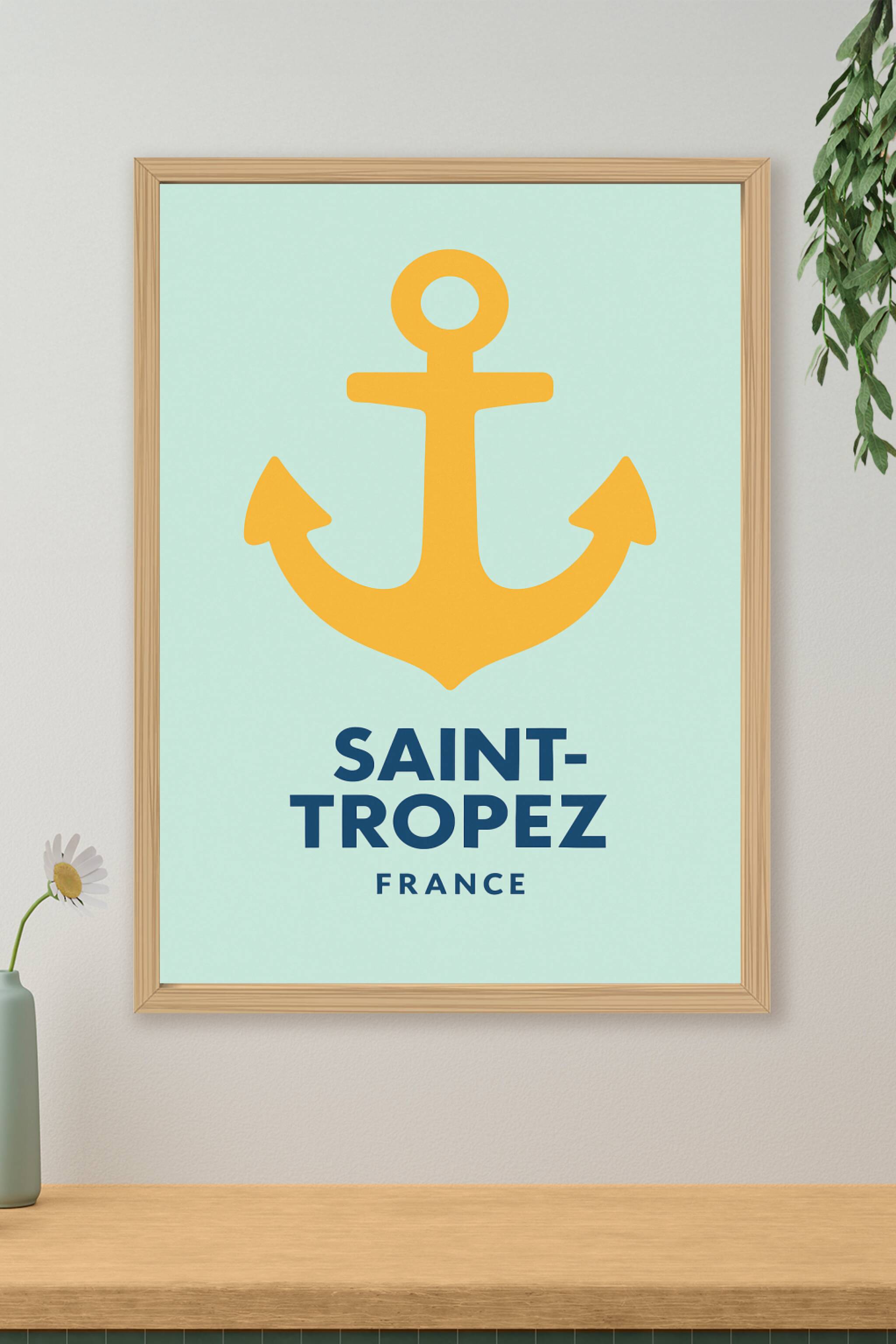 Affiche de Saint-Tropez - L'élégance marine revisitée