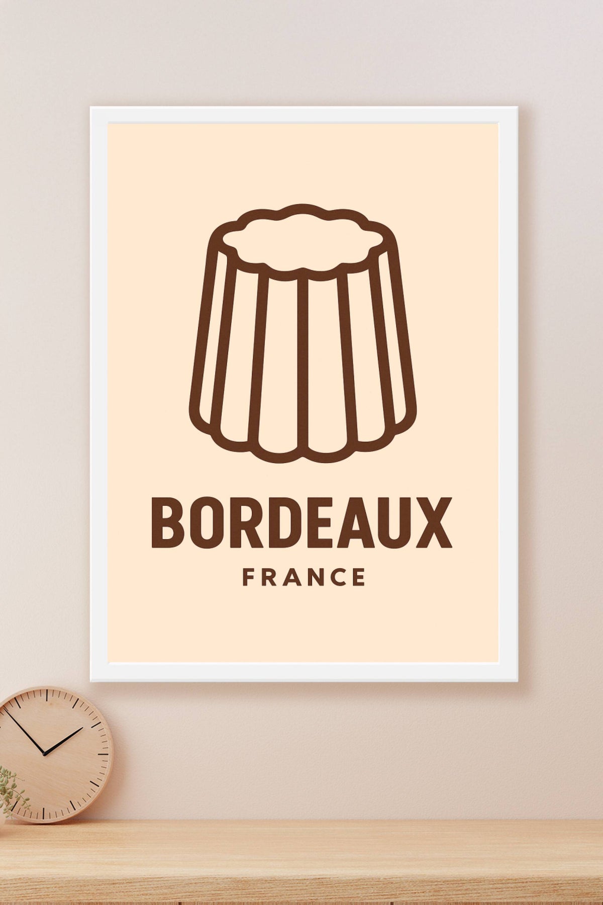 Affiche Bordeaux — L'élégance gourmande du cannelé · poster d'art de Bordeaux