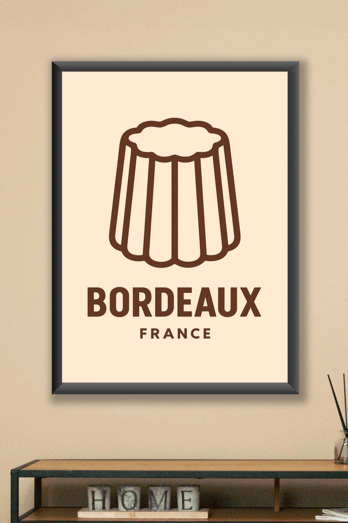 Affiche Bordeaux — L'élégance gourmande du cannelé · poster d'art de Bordeaux