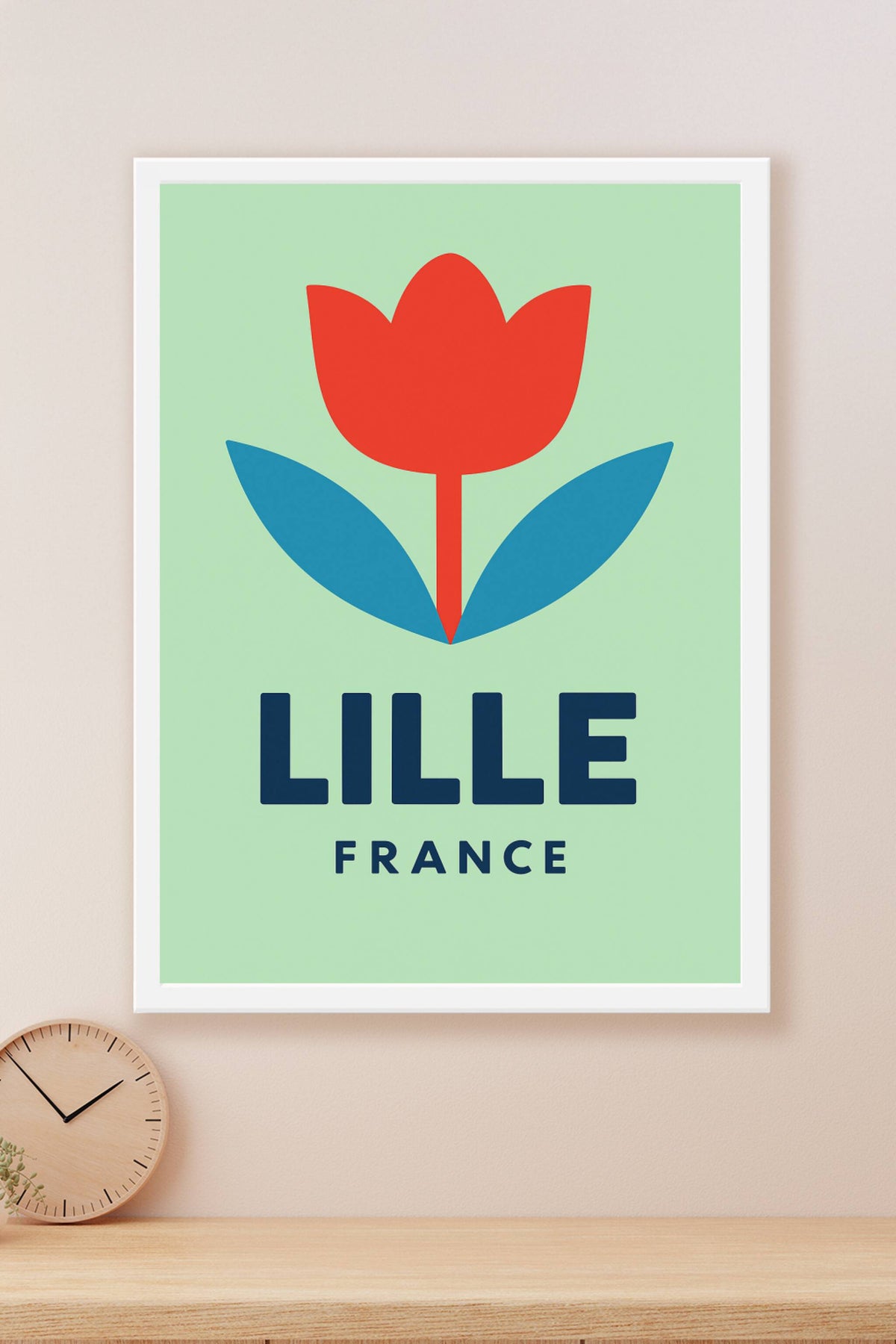 Affiche Lille — Fleur de charme du nord · poster d'art de Lille