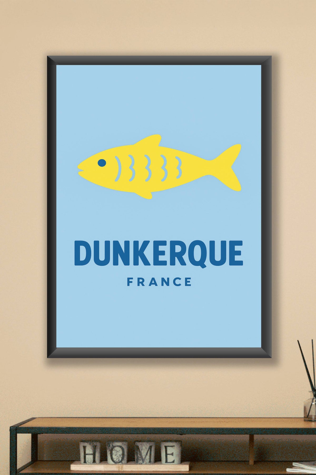 Affiche La Rochelle — Élégance marine et modernité graphique · poster d'art de La Rochelle