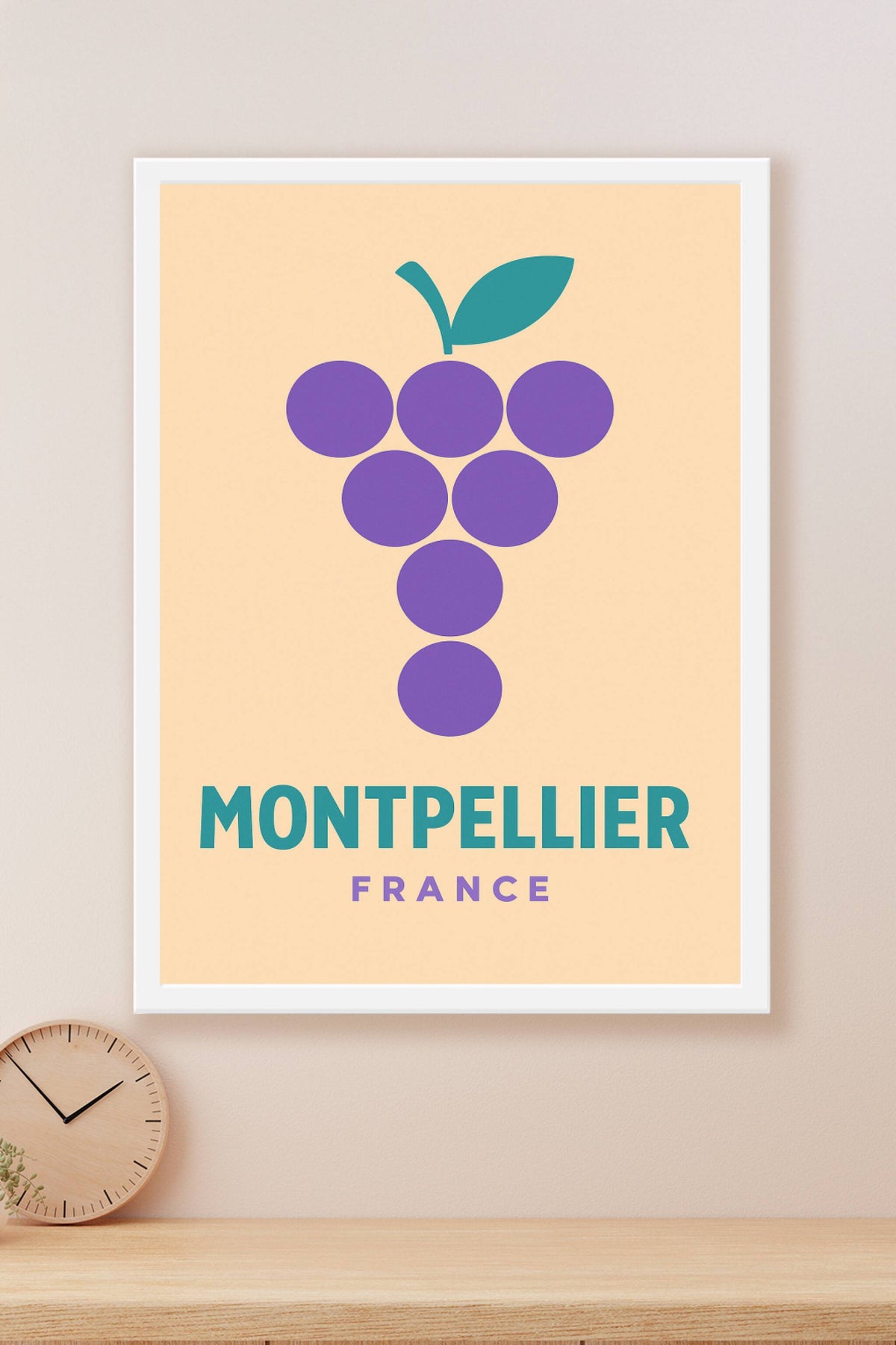 Affiche Montpellier — L'élégance du vignoble en poster · poster d'art de Montpellier