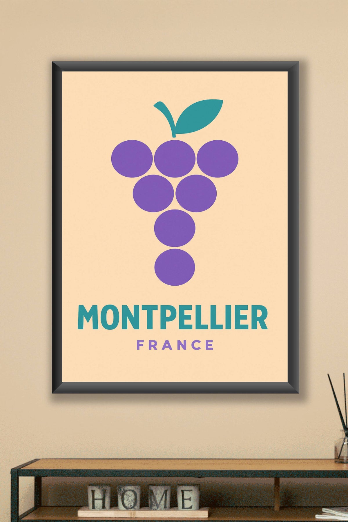 Affiche Montpellier — L'élégance du vignoble en poster · poster d'art de Montpellier