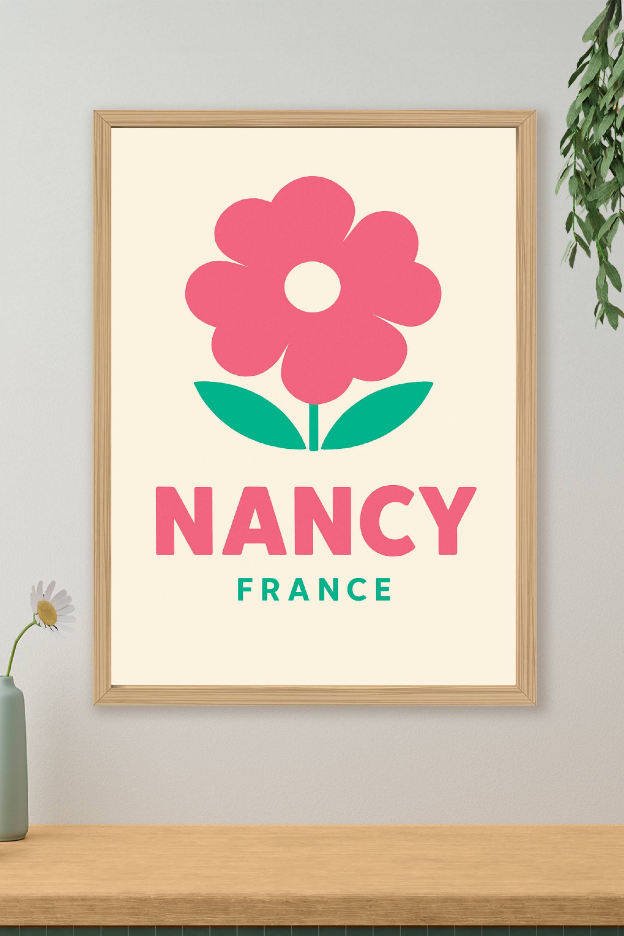 Affiche de Nancy - Douceur florale et simplicité