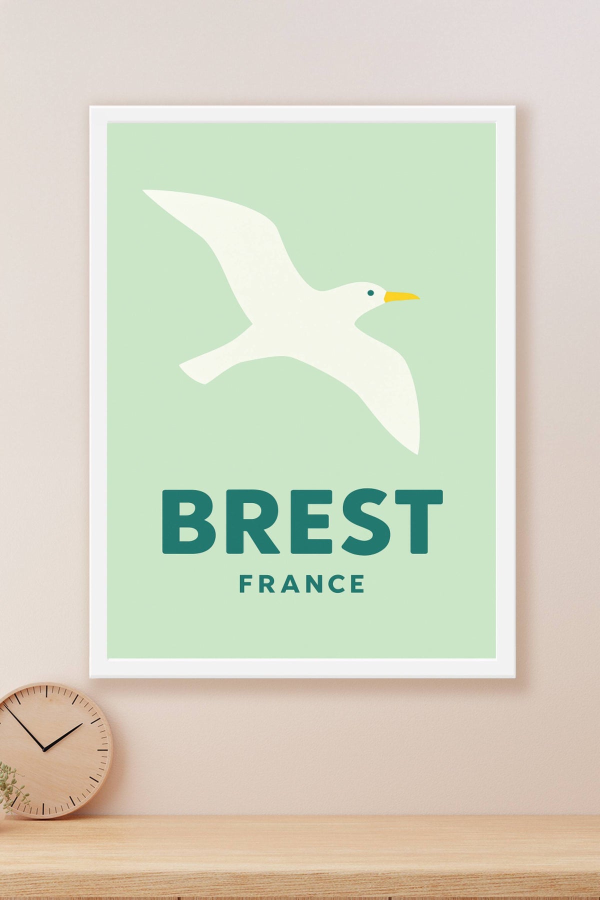 Affiche Brest — L'envolée marine épurée · poster d'art de Brest