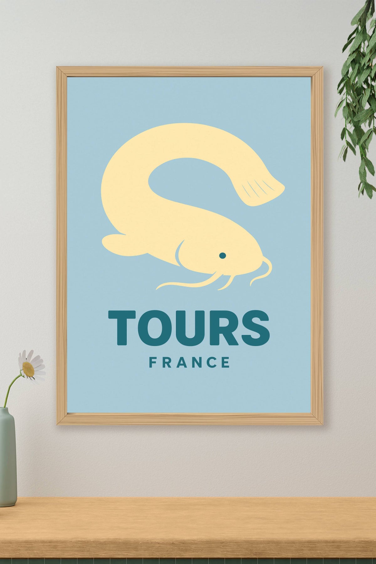 Affiche Tours — Un souffle aquatique inspirant · poster d'art de Tours