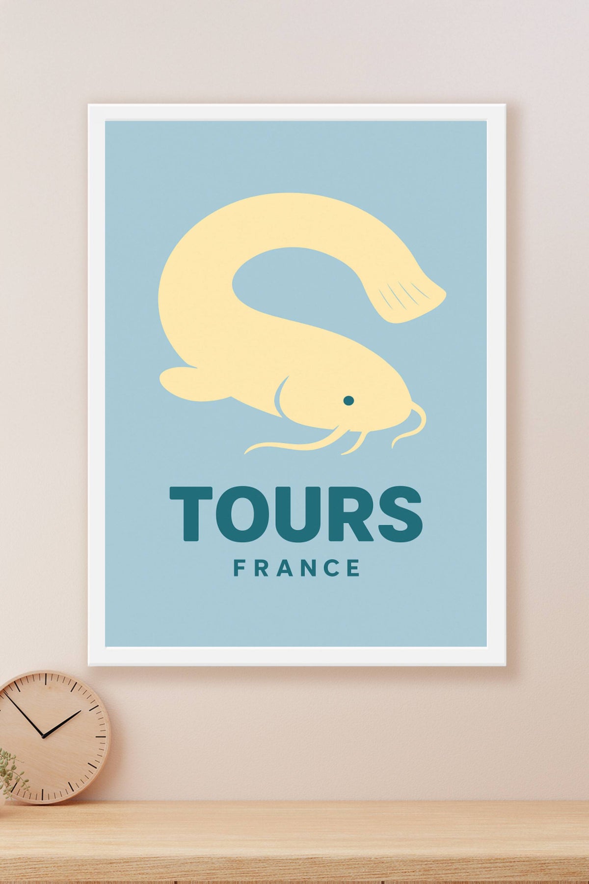 Affiche Tours — Un souffle aquatique inspirant · poster d'art de Tours