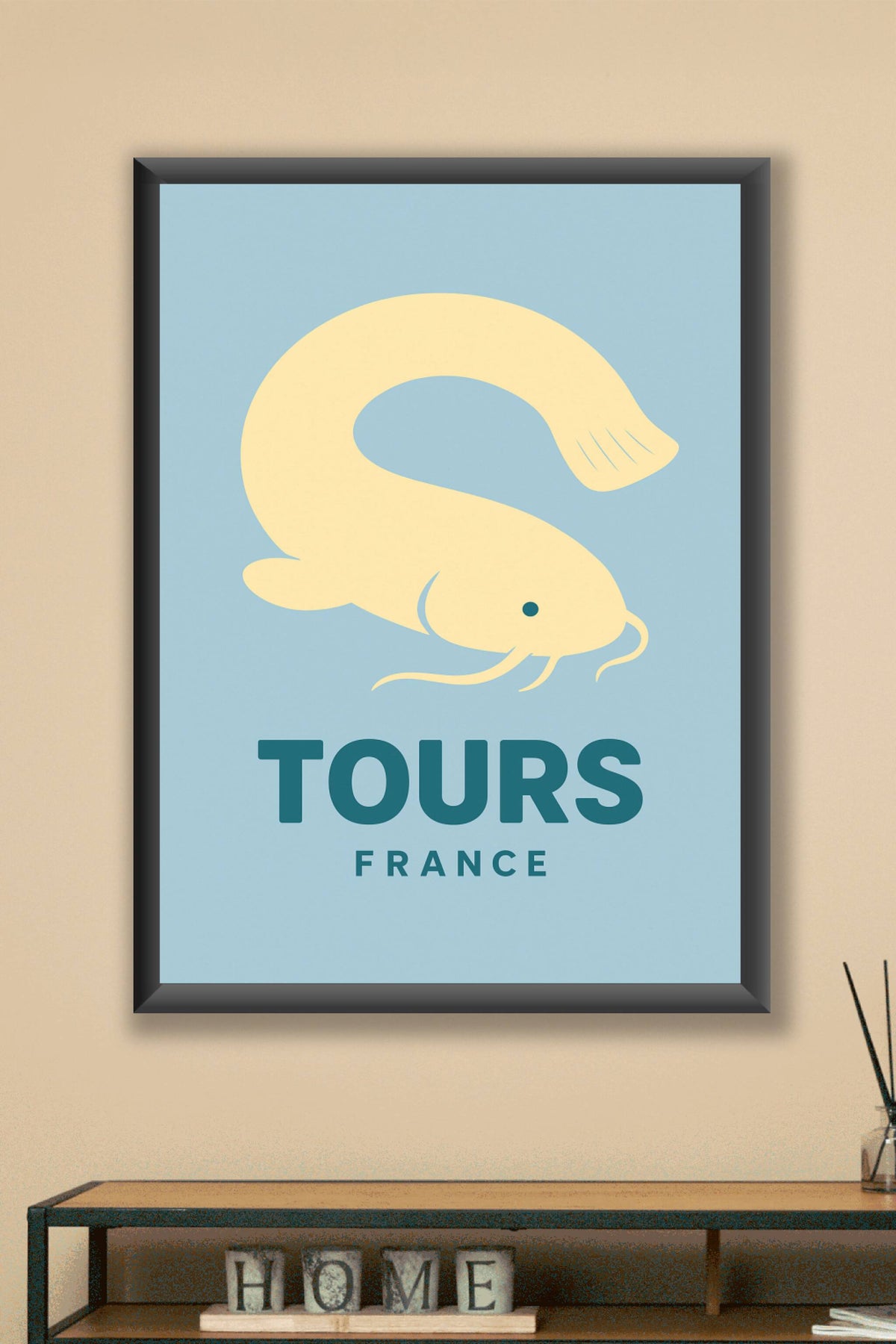 Affiche Tours — Un souffle aquatique inspirant · poster d'art de Tours