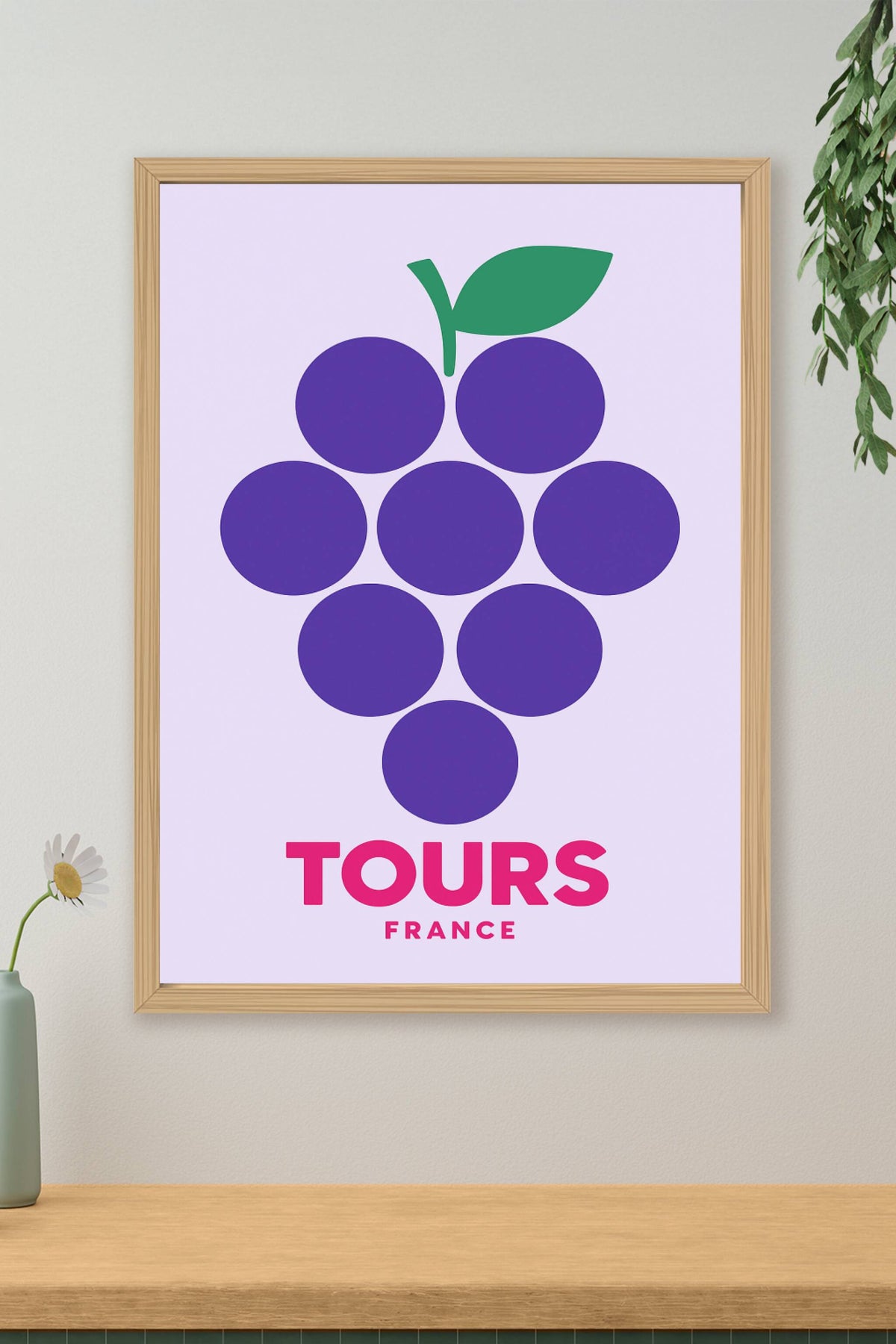 Affiche Tours — L'élégance viticole au cœur de la ville · poster d'art de Tours
