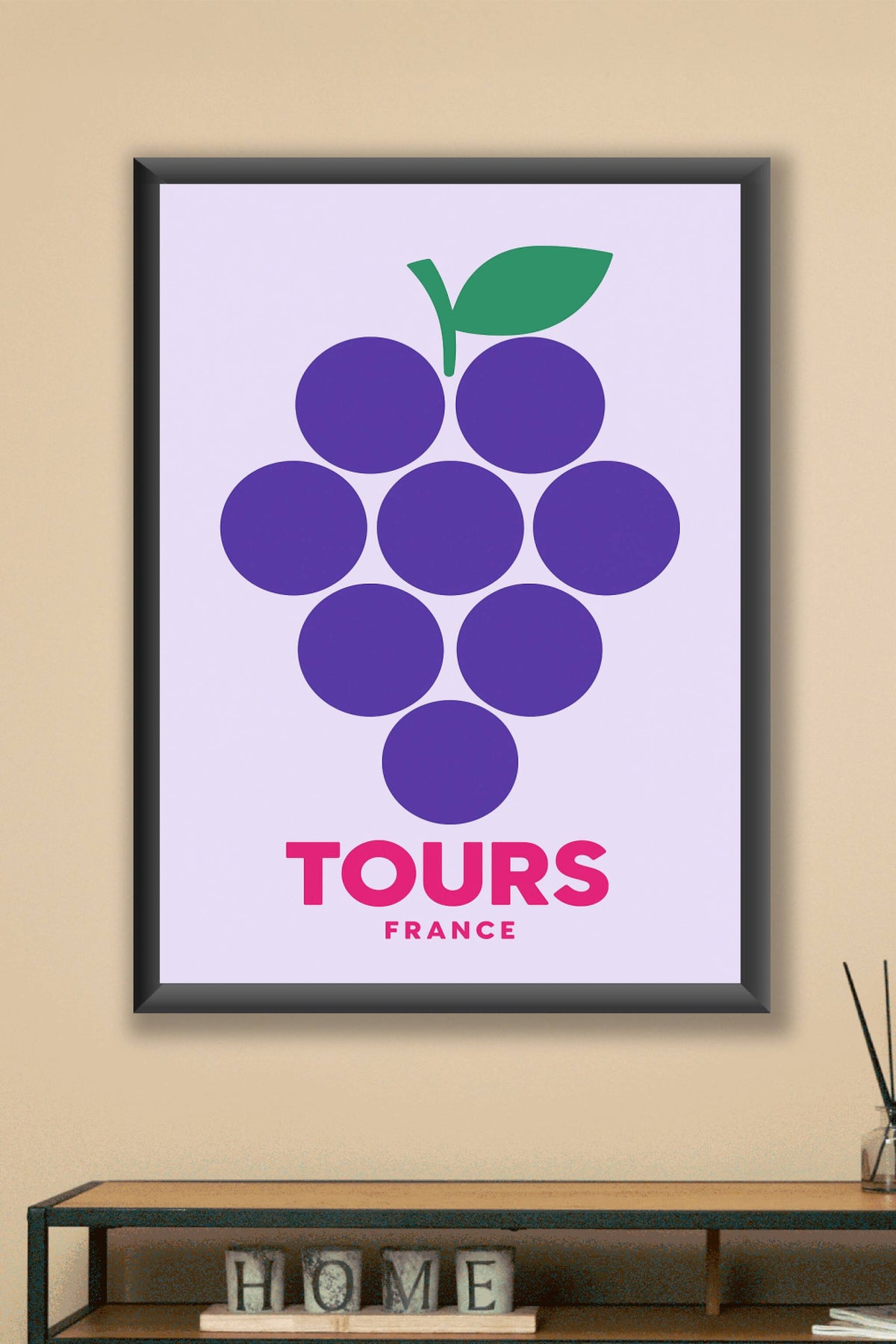 Affiche Tours — L'élégance viticole au cœur de la ville · poster d'art de Tours