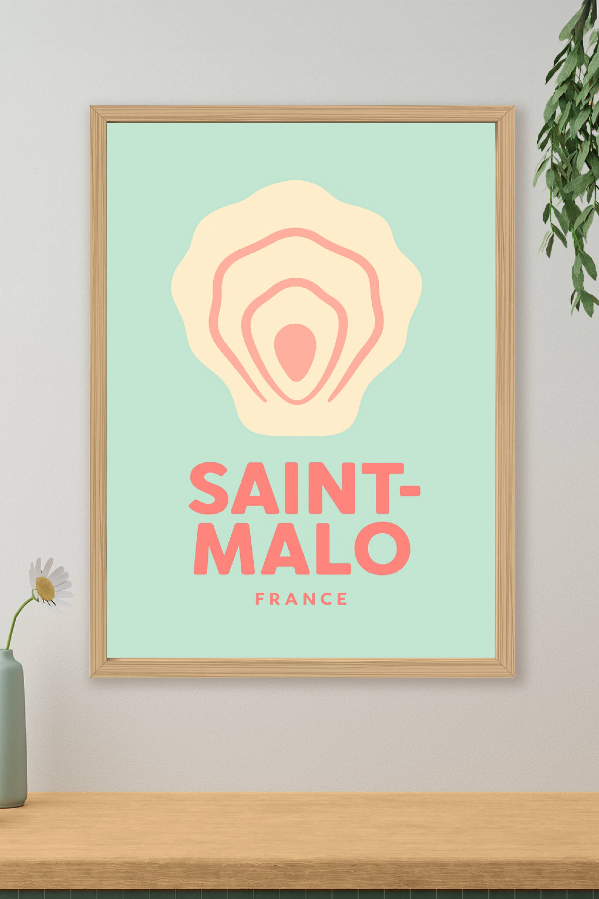 Affiche de Saint-Malo - L'élégance côtière simplifiée