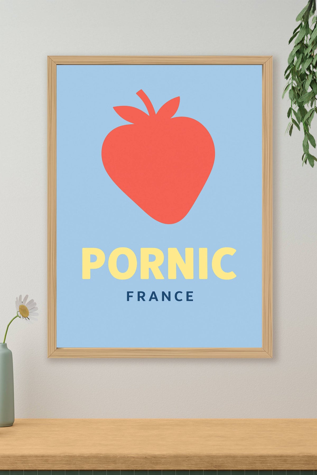 Affiche Pornic — Douceur et fraîcheur de la côte · poster d'art de Pornic