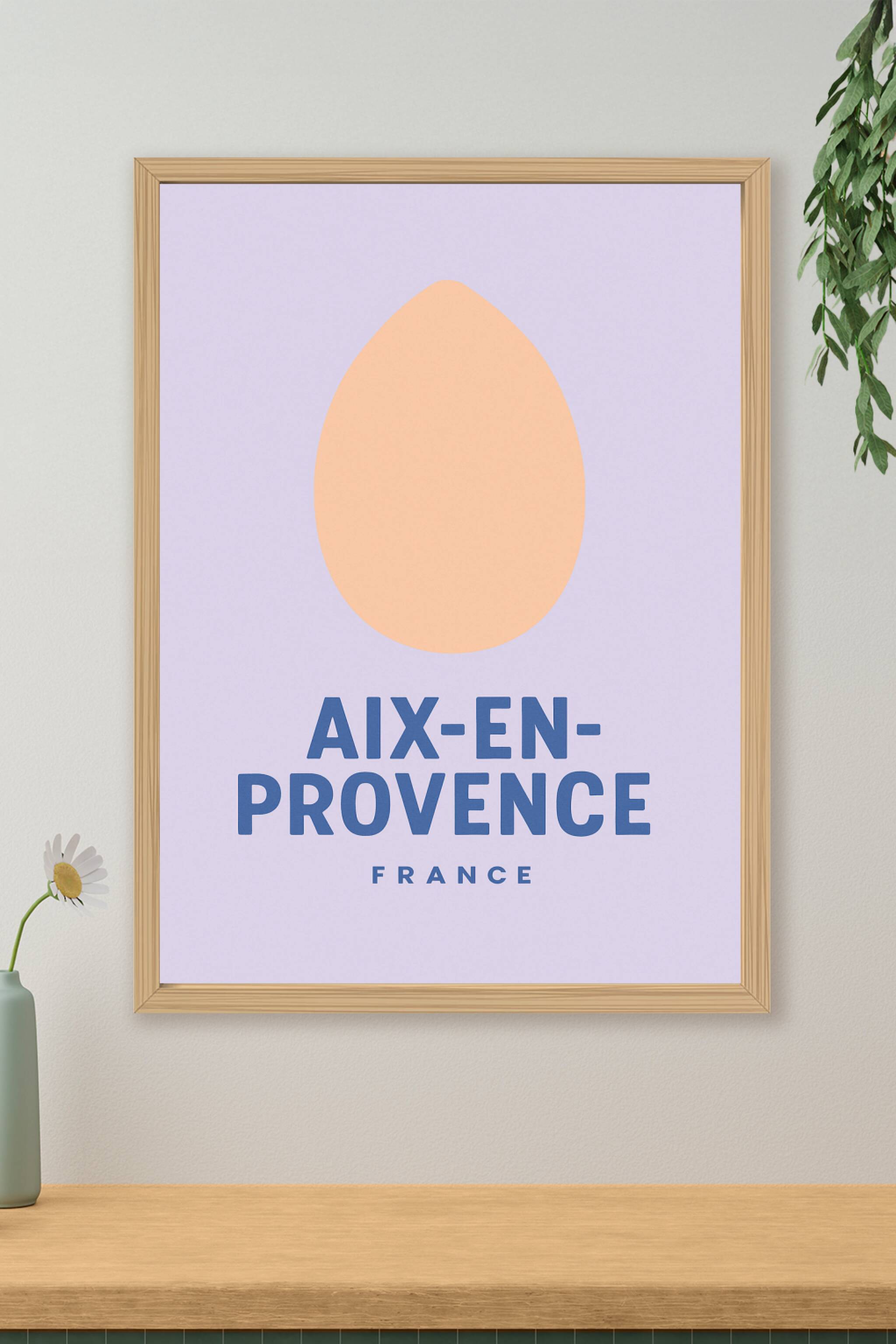 Affiche de Aix-en-Provence - Élégance minimaliste du Sud
