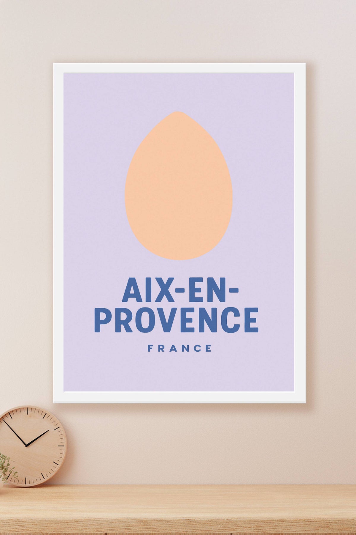 Affiche Aix-en-Provence — Élégance minimaliste du Sud · poster d'art de Aix-en-Provence