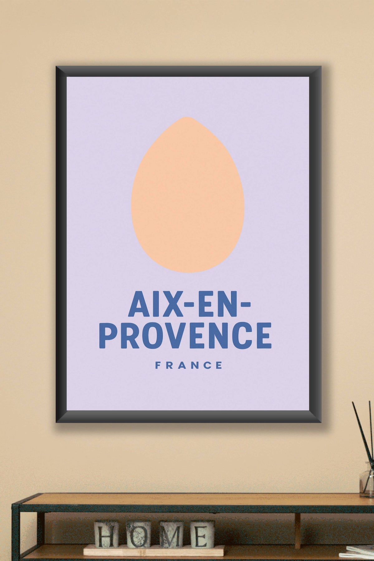 Affiche Aix-en-Provence — Élégance minimaliste du Sud · poster d'art de Aix-en-Provence